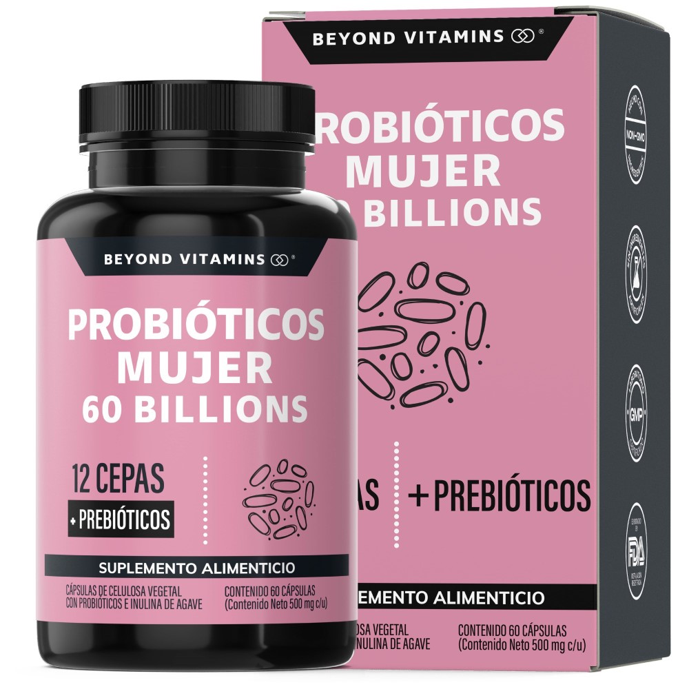 Foto 2 pulgar | Suplemento Alimenticio Probioticos Mujer 60 Billion + Prebióticos Beyond Vitamins 60 Cápsulas