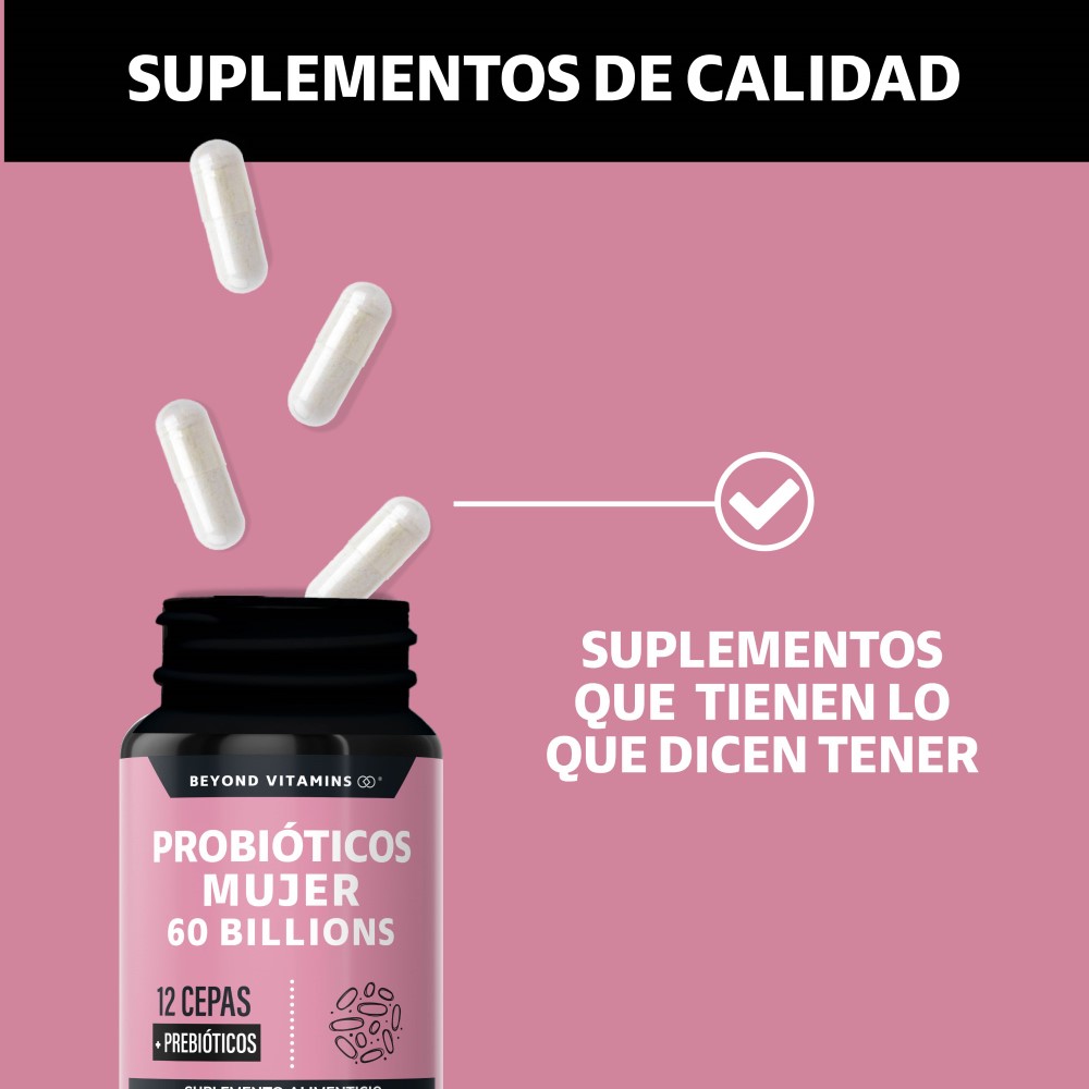Foto 5 pulgar | Suplemento Alimenticio Probioticos Mujer 60 Billion + Prebióticos Beyond Vitamins 60 Cápsulas