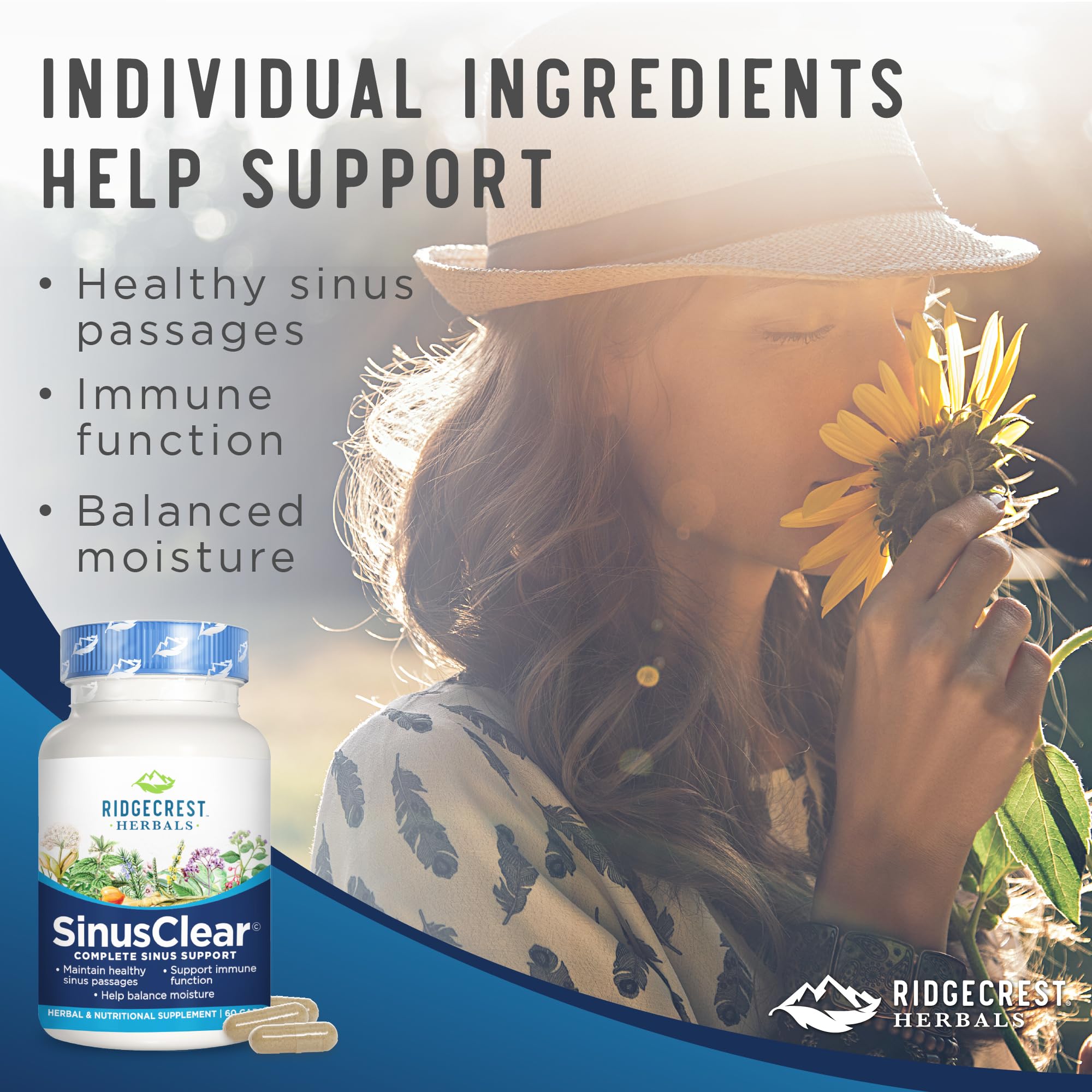 Foto 7 | Suplemento Ridgecrest Herbals Sinusclear 60 Cápsulas Vegetales - Venta Internacional