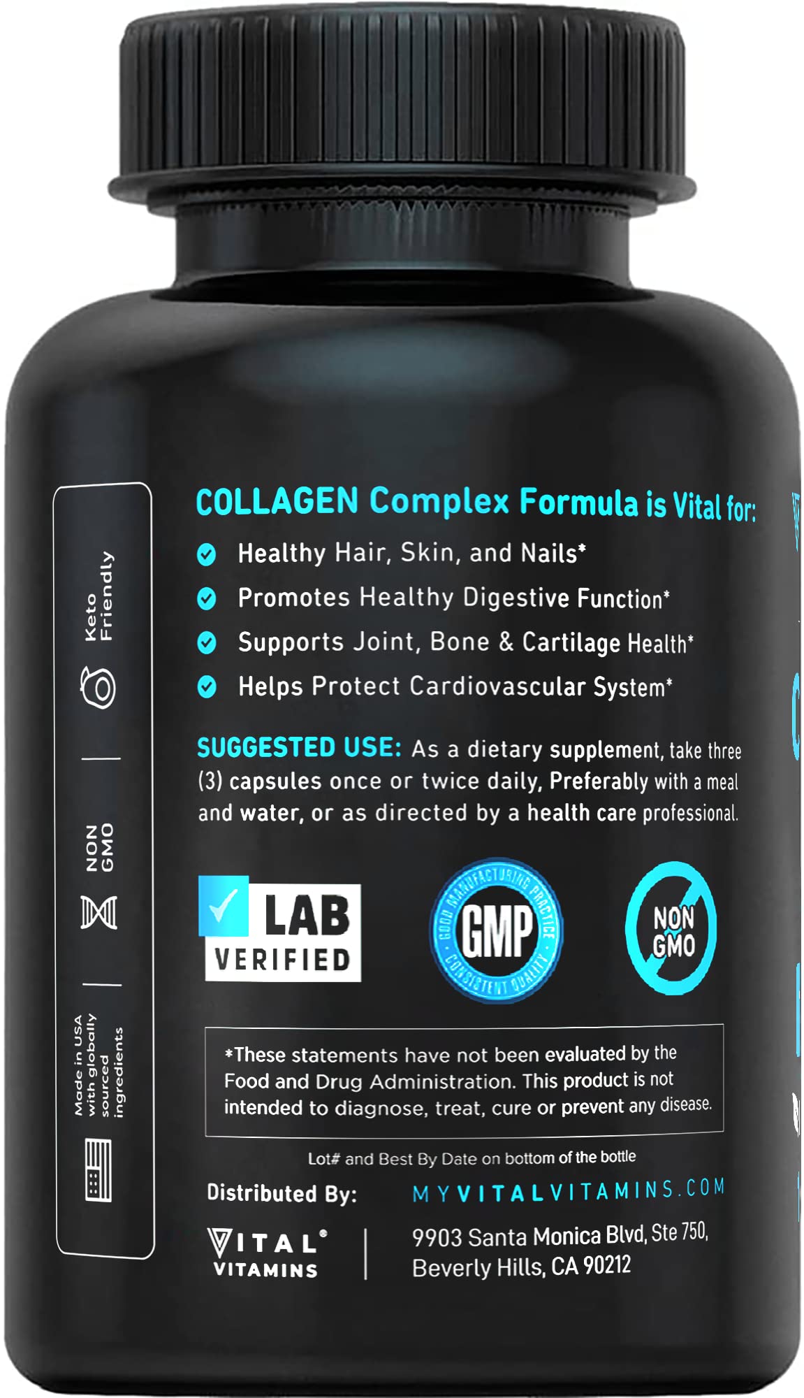 Foto 6 pulgar | Suplemento Vital Vitamins de Colágeno Tipo I II III V X 150 Cápsulas - Venta Internacional