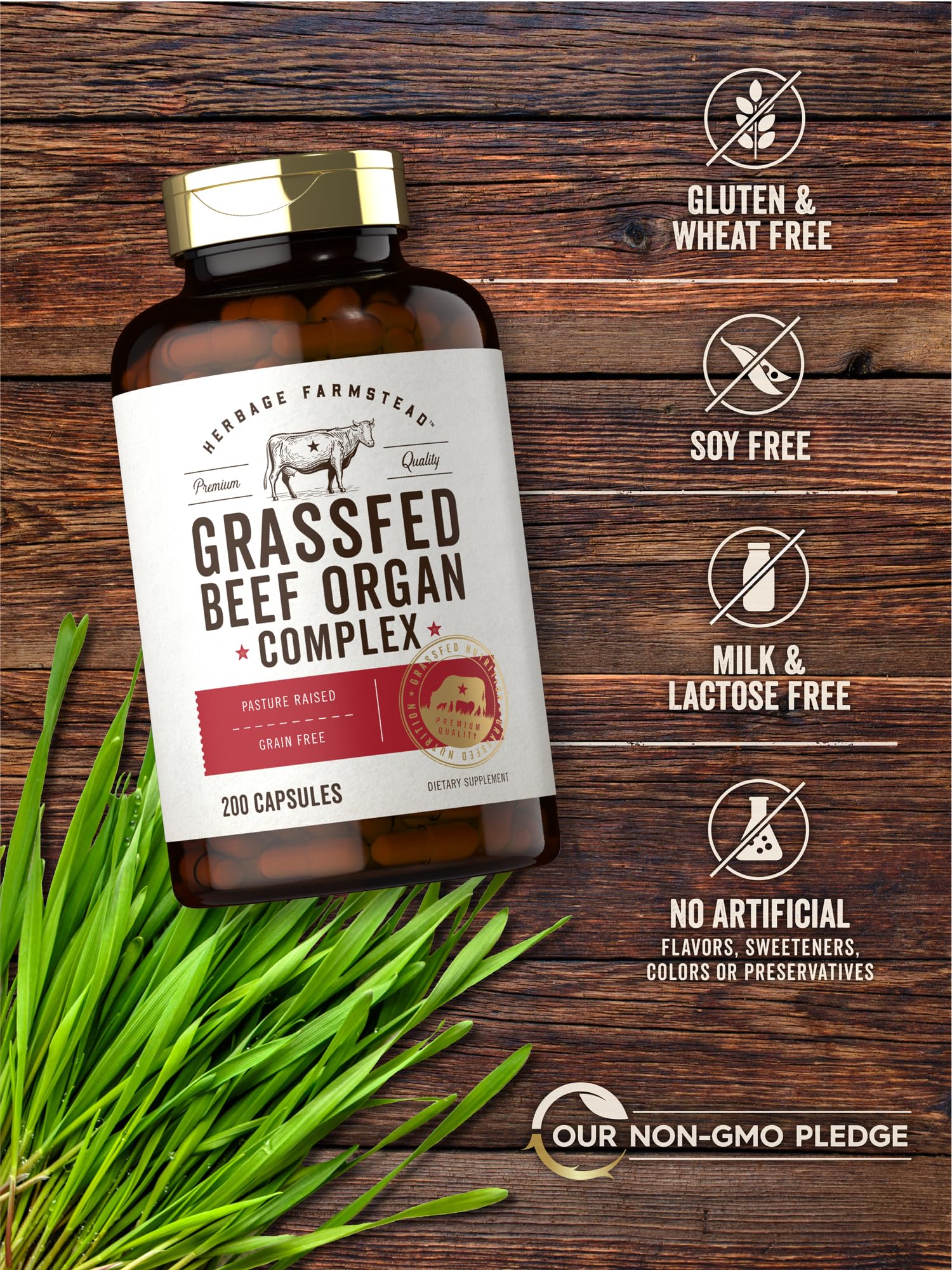 Foto 5 | Suplemento Carlyle Grass Beef Organ Complex 200 Cápsulas - Venta Internacional