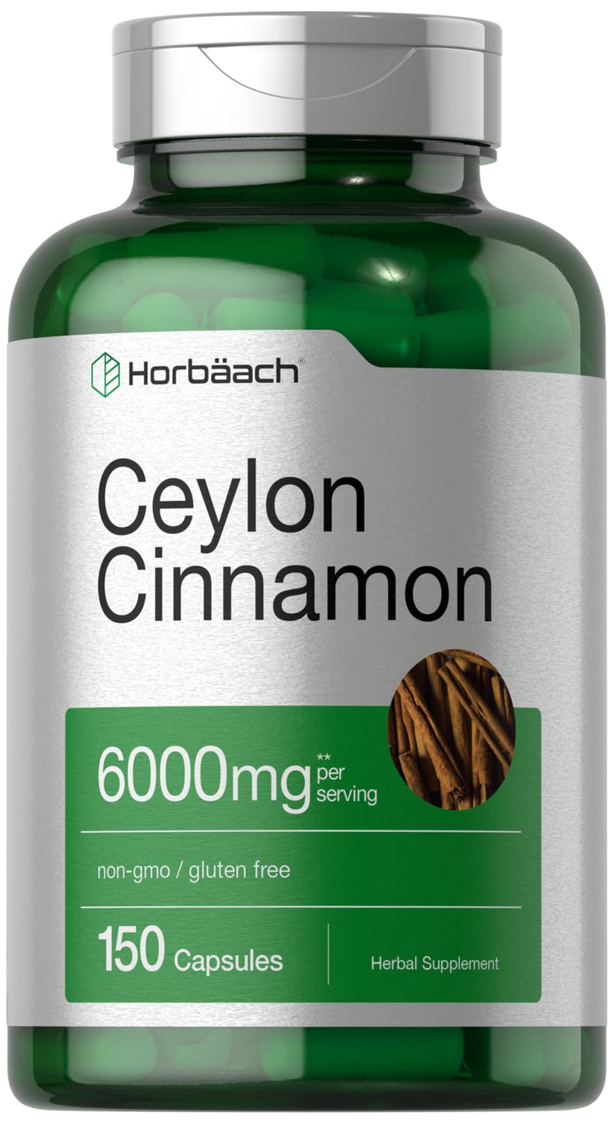 Foto 1 | Suplemento Horbaach Canela De Ceilán 600 Mg 150 Cápsulas - Venta Internacional