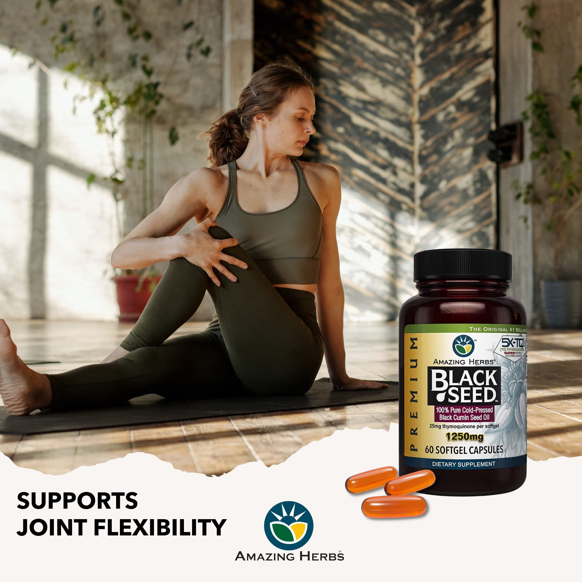 Foto 8 pulgar | Aceite de Semillas Negras Premium Supplement Amazing Herbs 60 Cápsulas - Venta Internacional