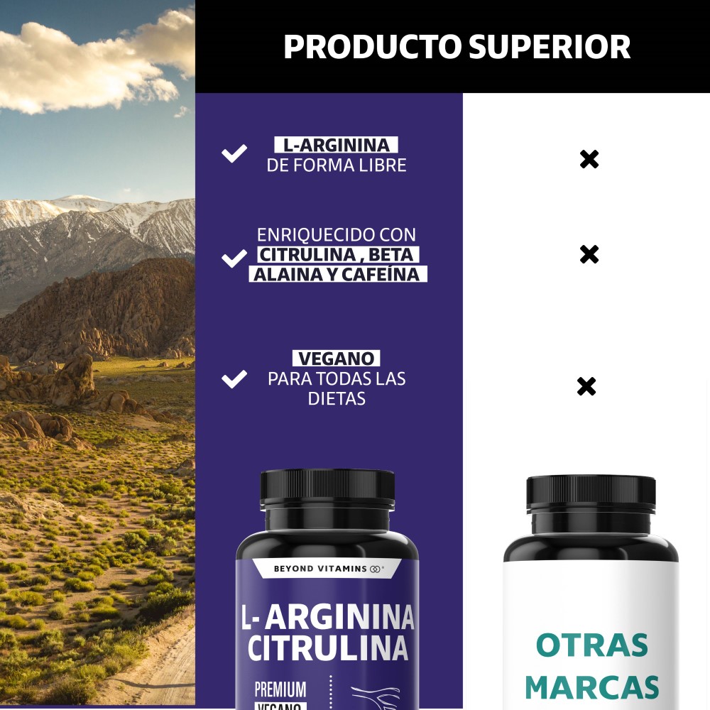 Foto 3 | Suplemento Alimenticio Beyond Vitamins  L-arginina Citrulina 1000mg Beta Alanina Y Cafeína 60 Cápsulas