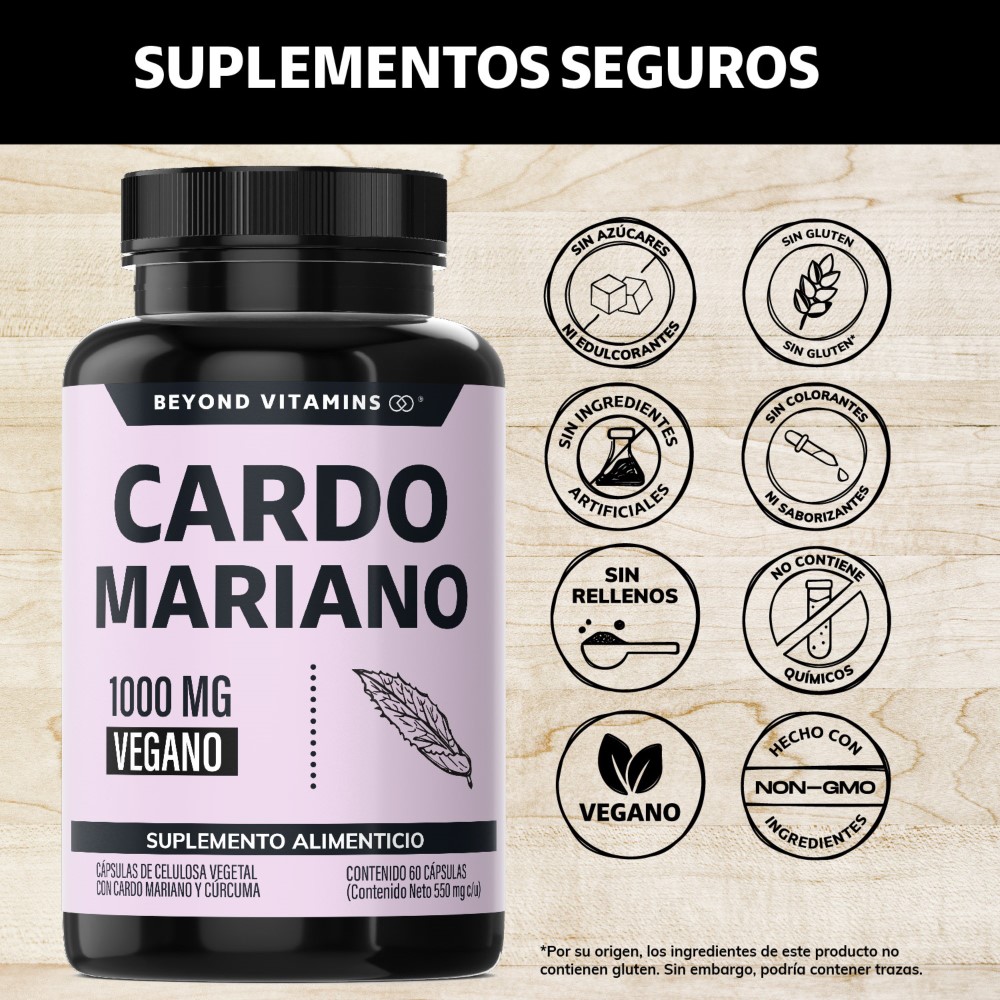 Foto 3 pulgar | Suplemento Alimenticio Beyond Vitamins  Cardo Mariano Con Raíz De Cúrcuma 60 Cápsulas