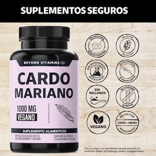 Foto 2 | Suplemento Alimenticio Beyond Vitamins Cardo Mariano Con Raíz De Cúrcuma 60 Cápsulas