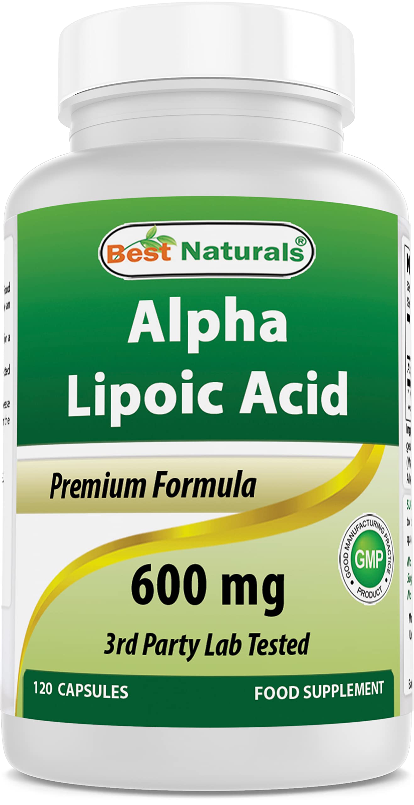 Foto 2 pulgar | Suplemento de Ácido Alfa Lipoico Best Naturals 600 mg 120 Cápsulas - Venta Internacional