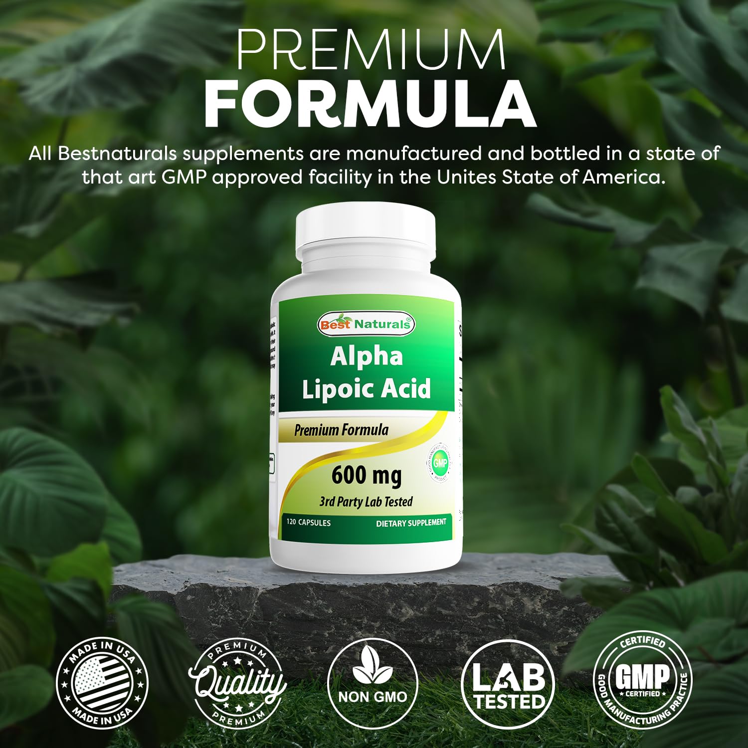 Foto 6 pulgar | Suplemento de Ácido Alfa Lipoico Best Naturals 600 mg 120 Cápsulas - Venta Internacional