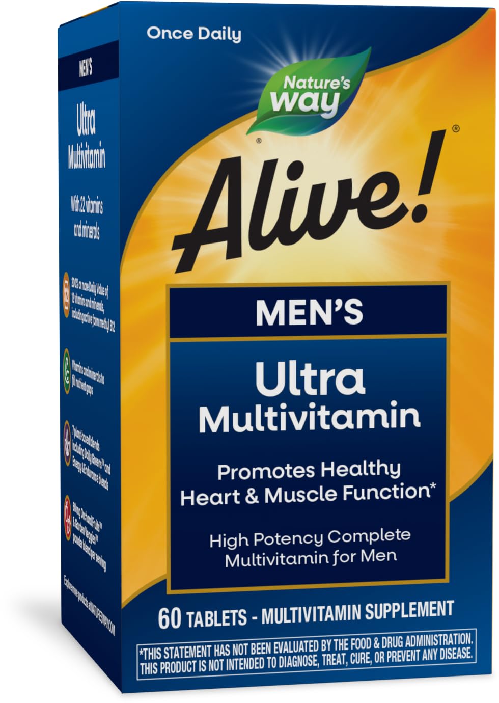 Foto 2 pulgar | Multivitamínico Nature's Way Alive! Men's Daily Ultra 60 Comprimidos - Venta Internacional