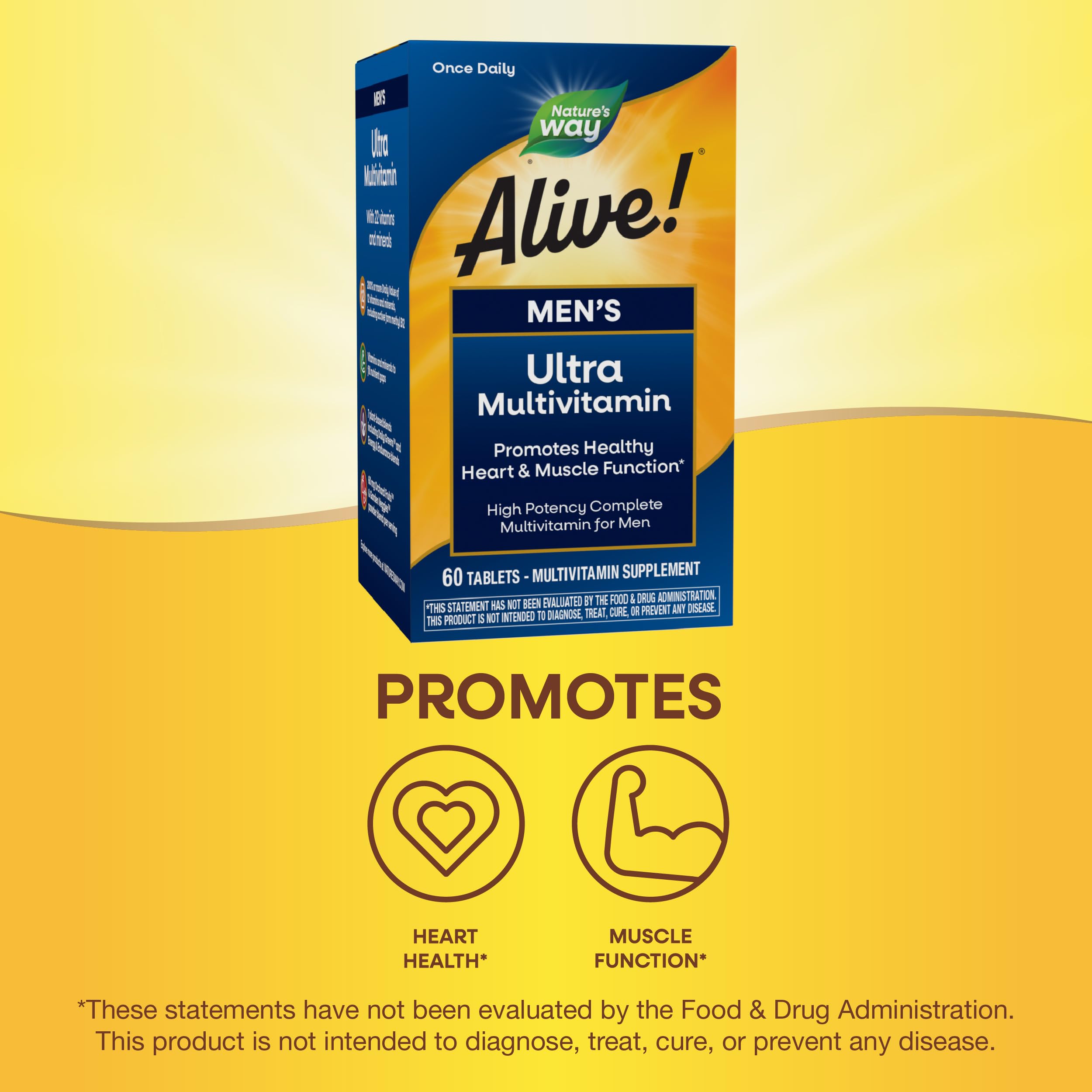 Foto 5 pulgar | Multivitamínico Nature's Way Alive! Men's Daily Ultra 60 Comprimidos - Venta Internacional