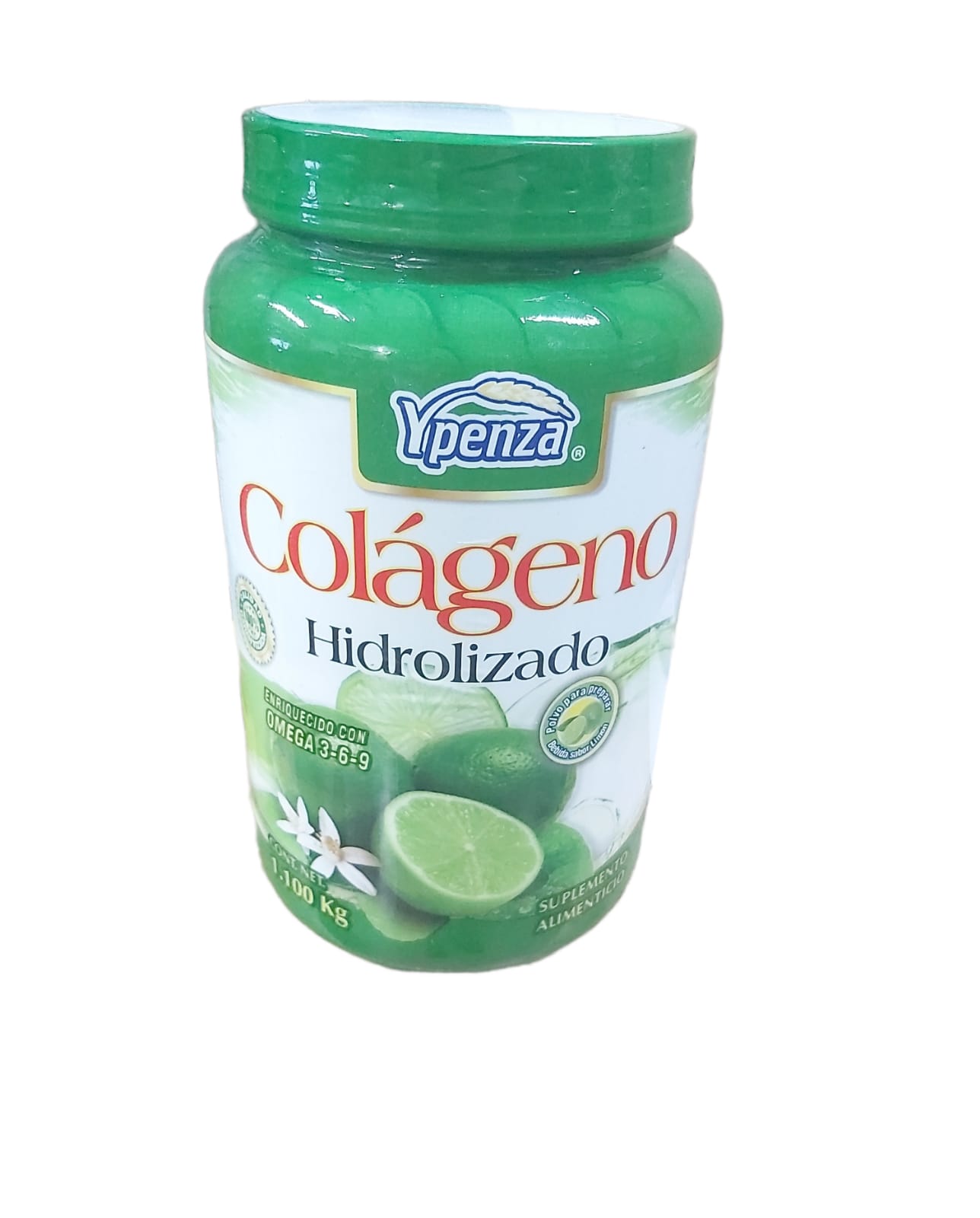 Suplemento de Colágeno Hidrolizado Ypenza Sabor Limón en Bote de 1.1kg