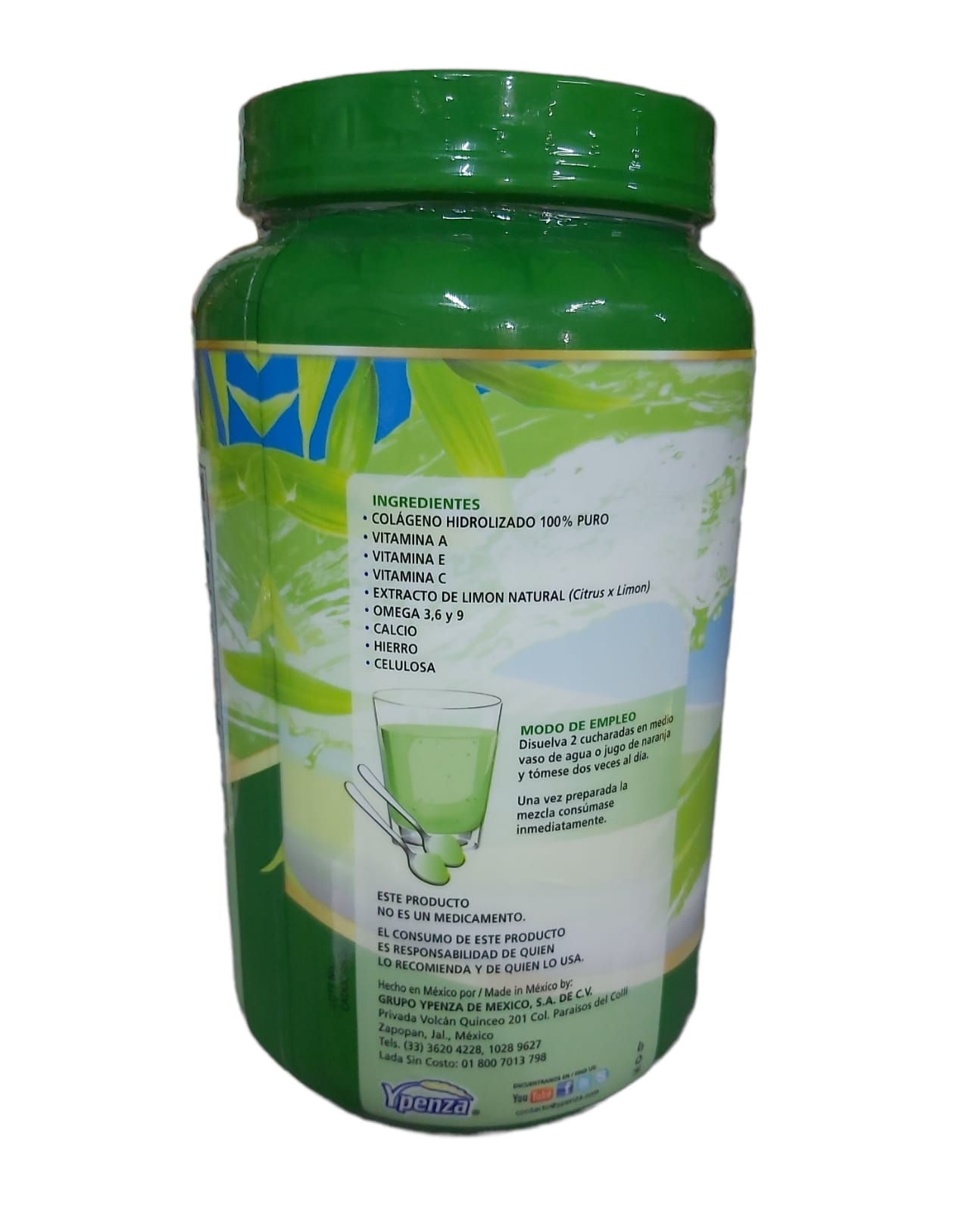 Foto 3 pulgar | Suplemento de Colágeno Hidrolizado Ypenza Sabor Limón en Bote de 1.1kg