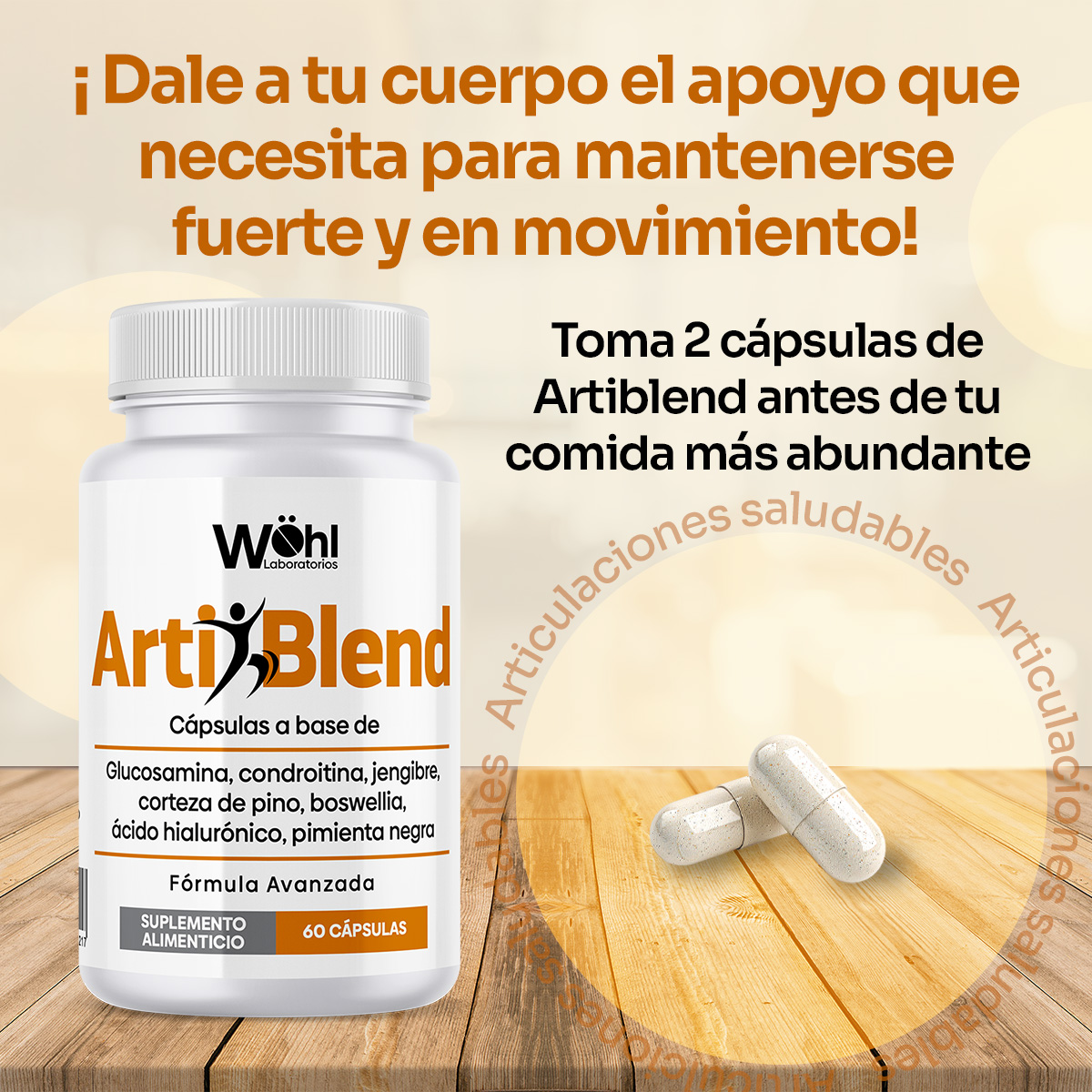 Foto 4 pulgar | Artiblend Laboratorios Wöhl Formula Premium Para Articulaciones