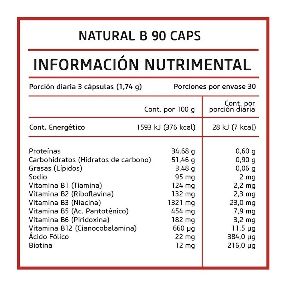 Foto 5 pulgar | Suplemento Vitaminas Natural B Complex 90 Caps - Pronat