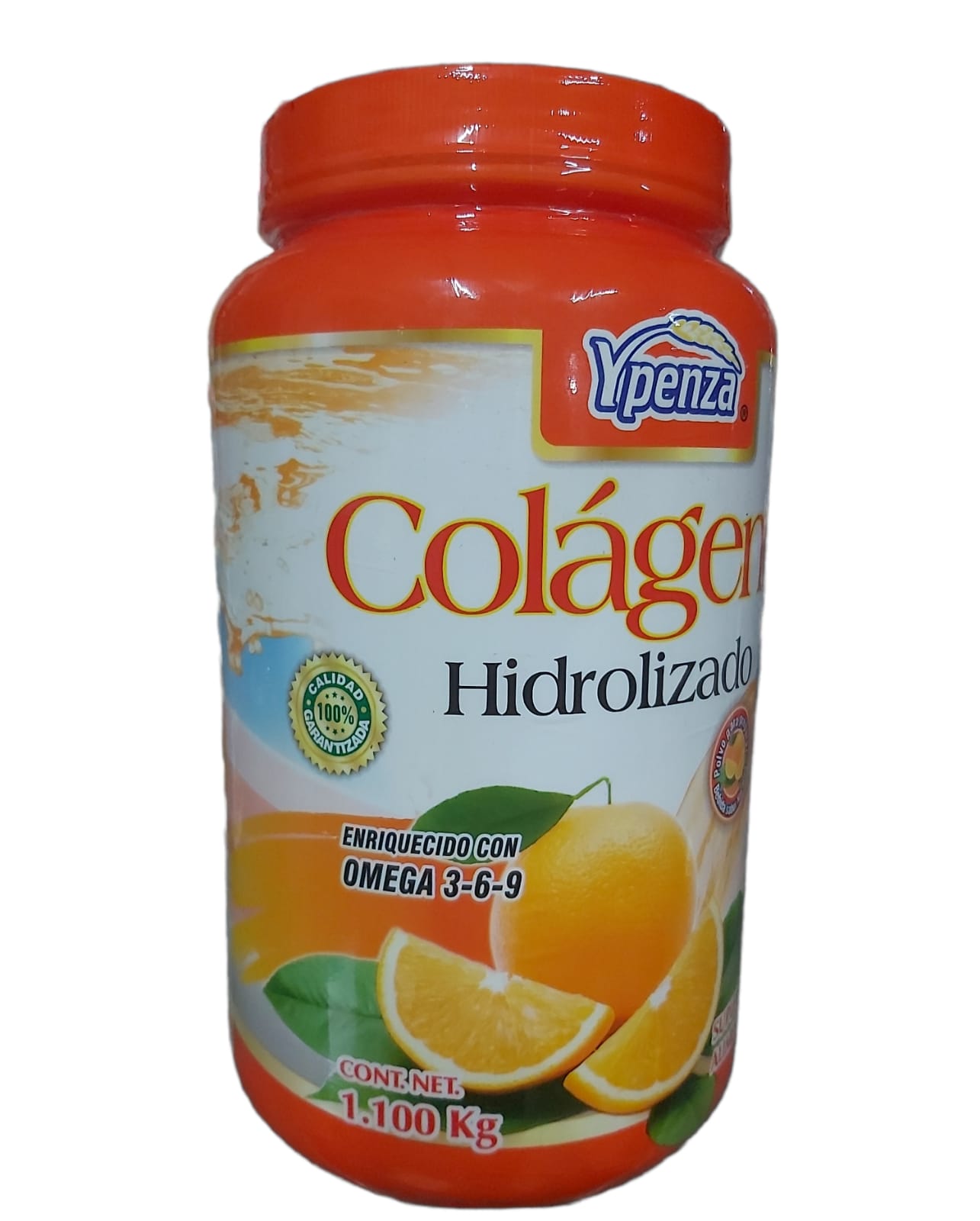 Suplemento en Polvo Ypenza Colágeno Hidrolizado Sabor Naranja de 1.1kg