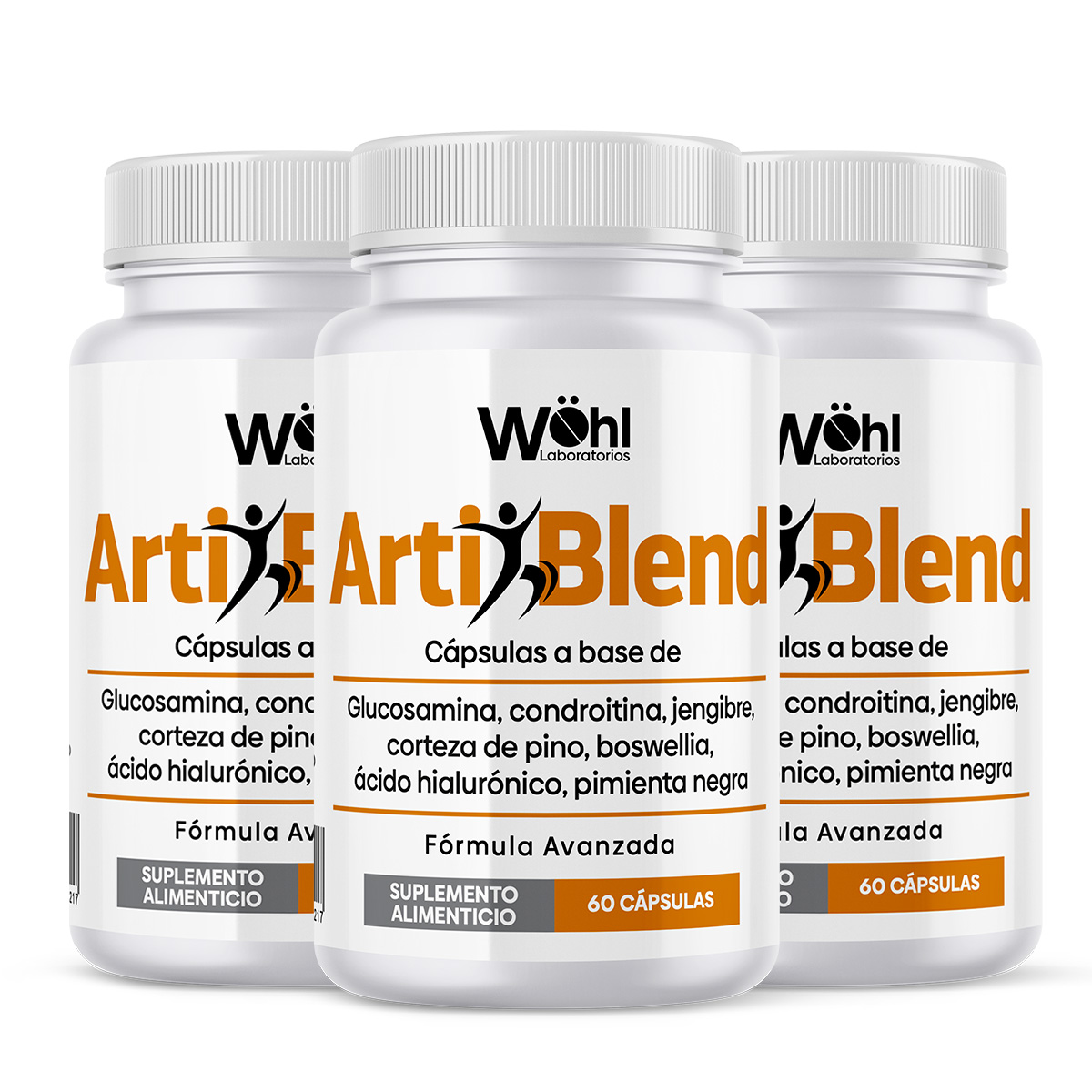 Foto 2 pulgar | Pack 3 Frascos Artiblend Laboratorios Wöhl Formula Premium Para Articulaciones