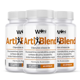 Foto 1 | Pack 3 Frascos Artiblend Laboratorios Wöhl Formula Premium Para Articulaciones