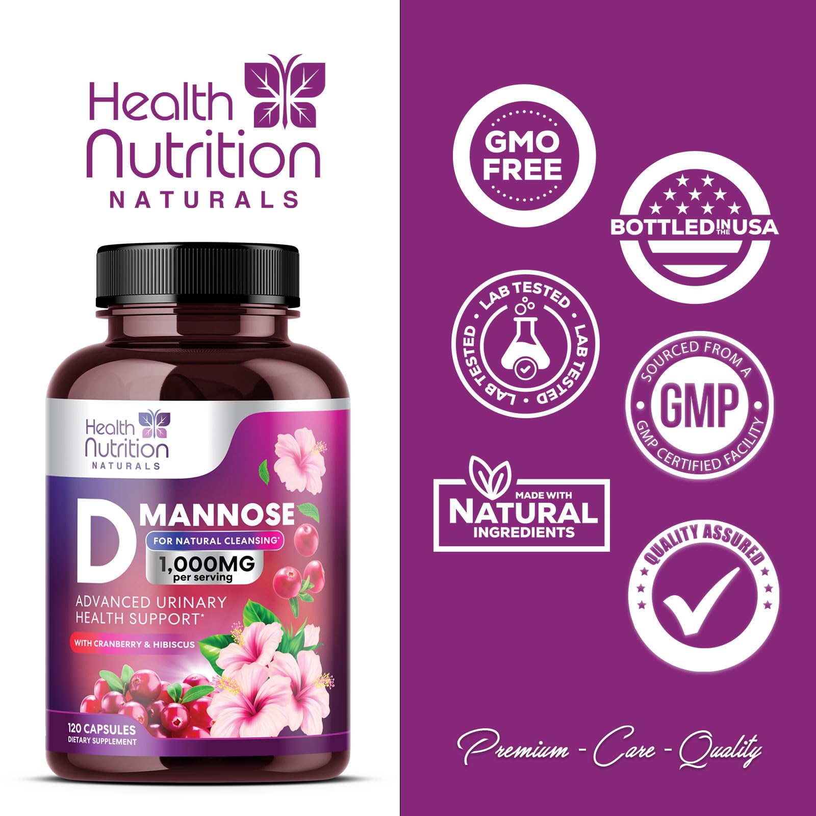 Foto 5 pulgar | Suplemento Health Nutrition Naturals Con D-manosa Y Arándano - Venta Internacional