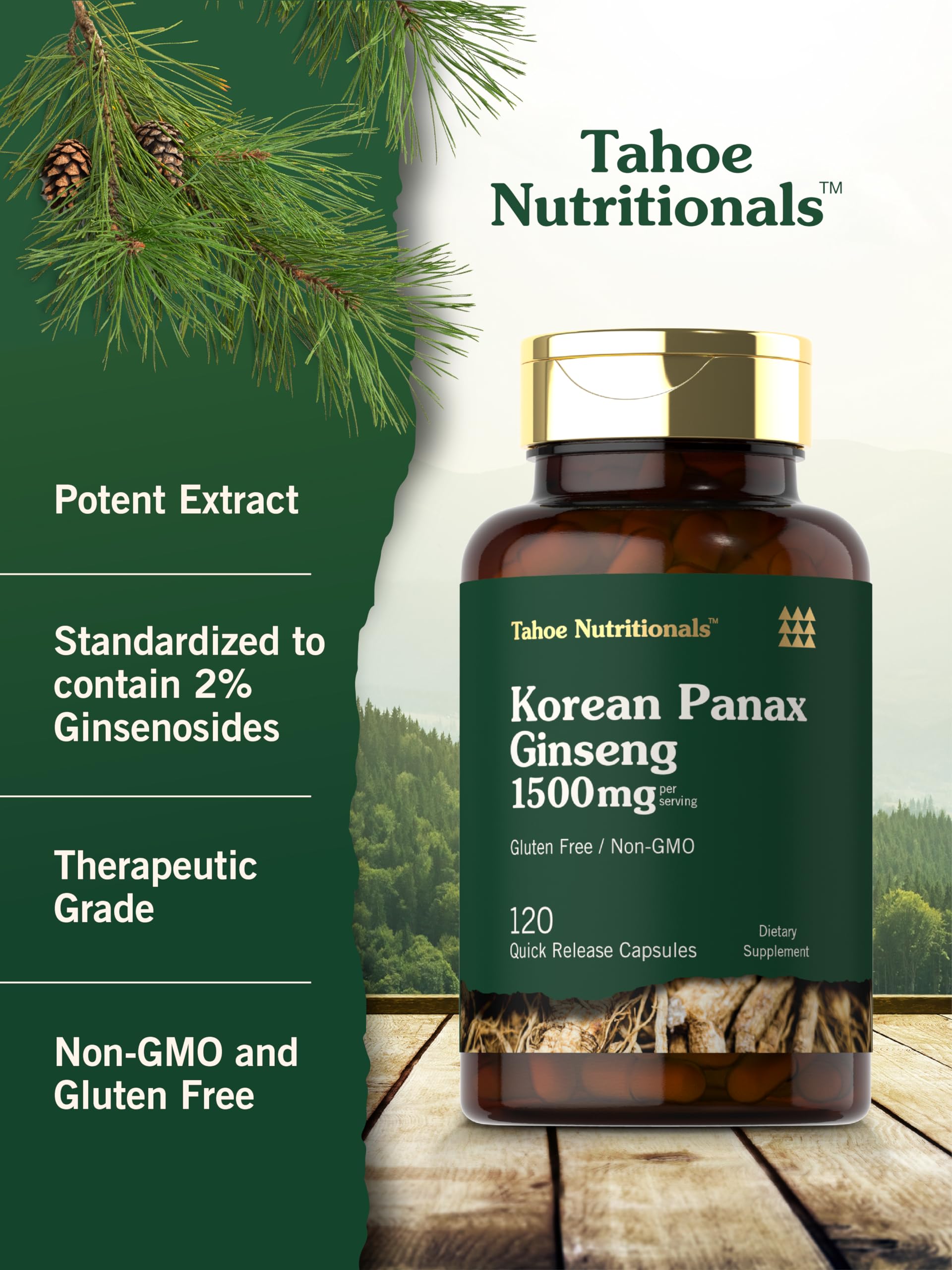 Foto 4 | Suplemento Carlyle Korean Panax Ginseng 1500 mg 120 Cápsulas - Venta Internacional