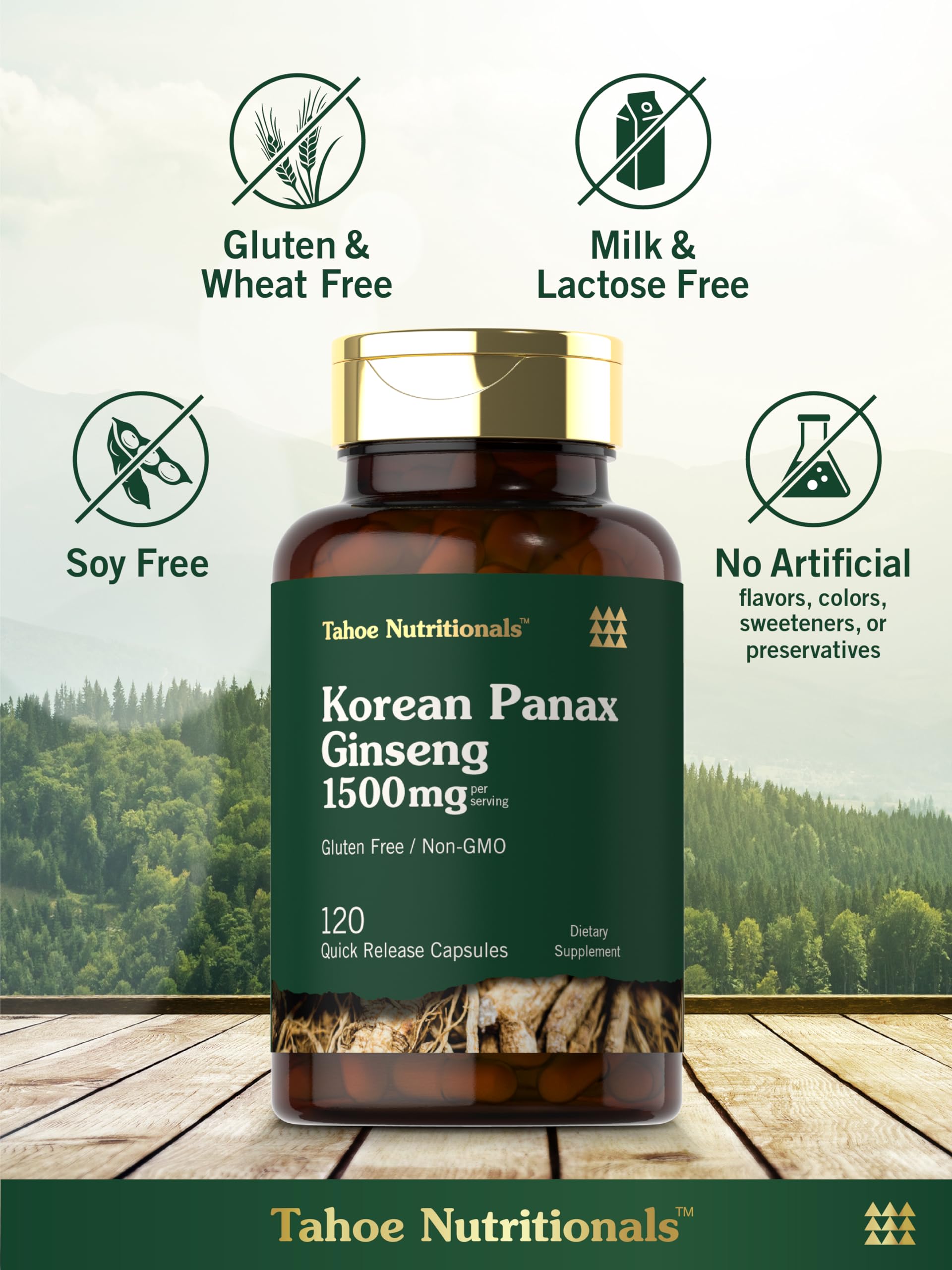 Foto 6 pulgar | Suplemento Carlyle Korean Panax Ginseng 1500 mg 120 Cápsulas - Venta Internacional