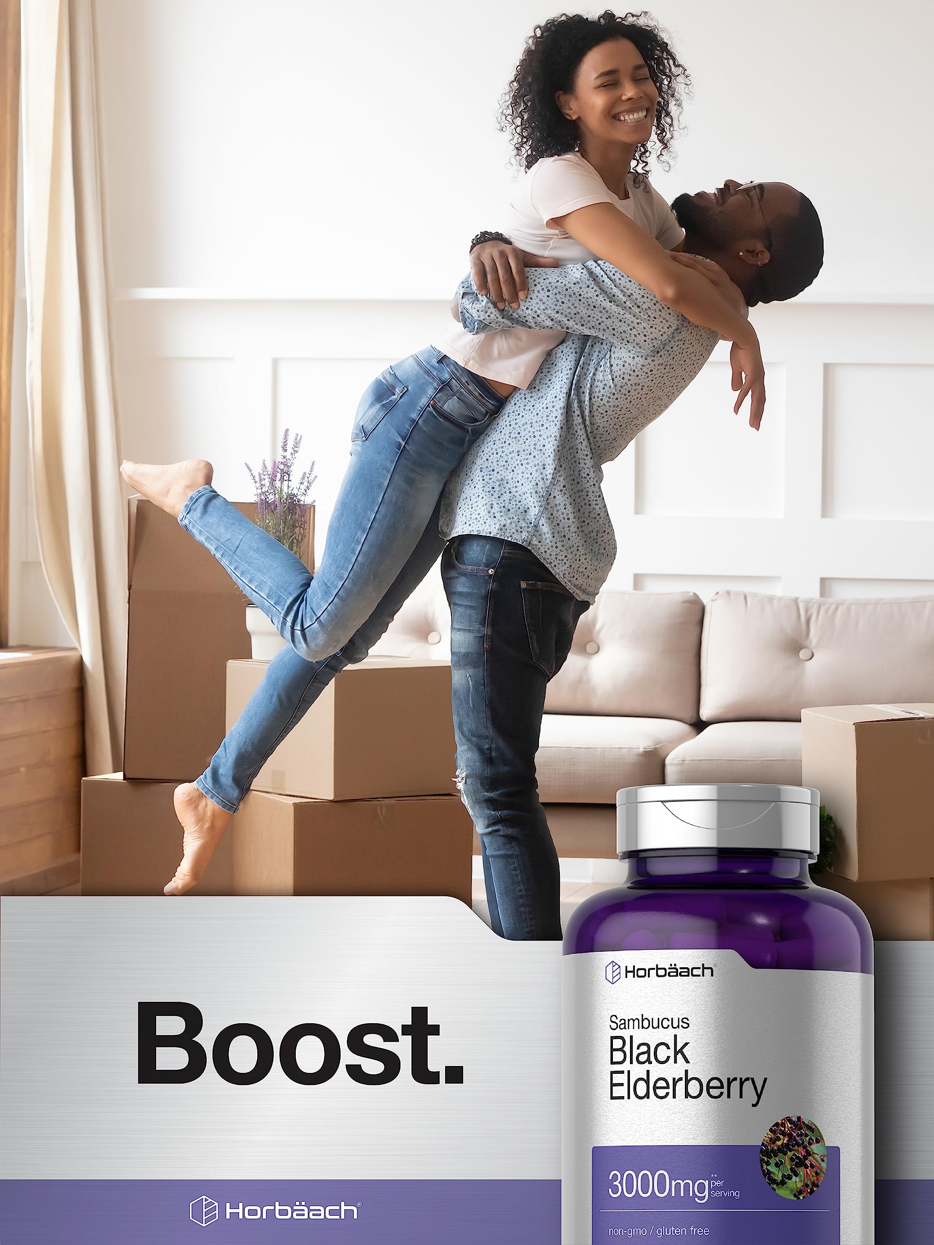 Foto 7 pulgar | Suplemento Horbäach Black Elderberry 3000 mg 300 Cápsulas - Venta Internacional