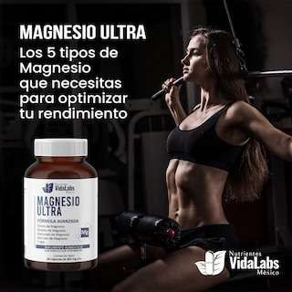 Foto 5 | Pack 3 Frascos De Magnesio Ultra Nutrientes Vidalabs México