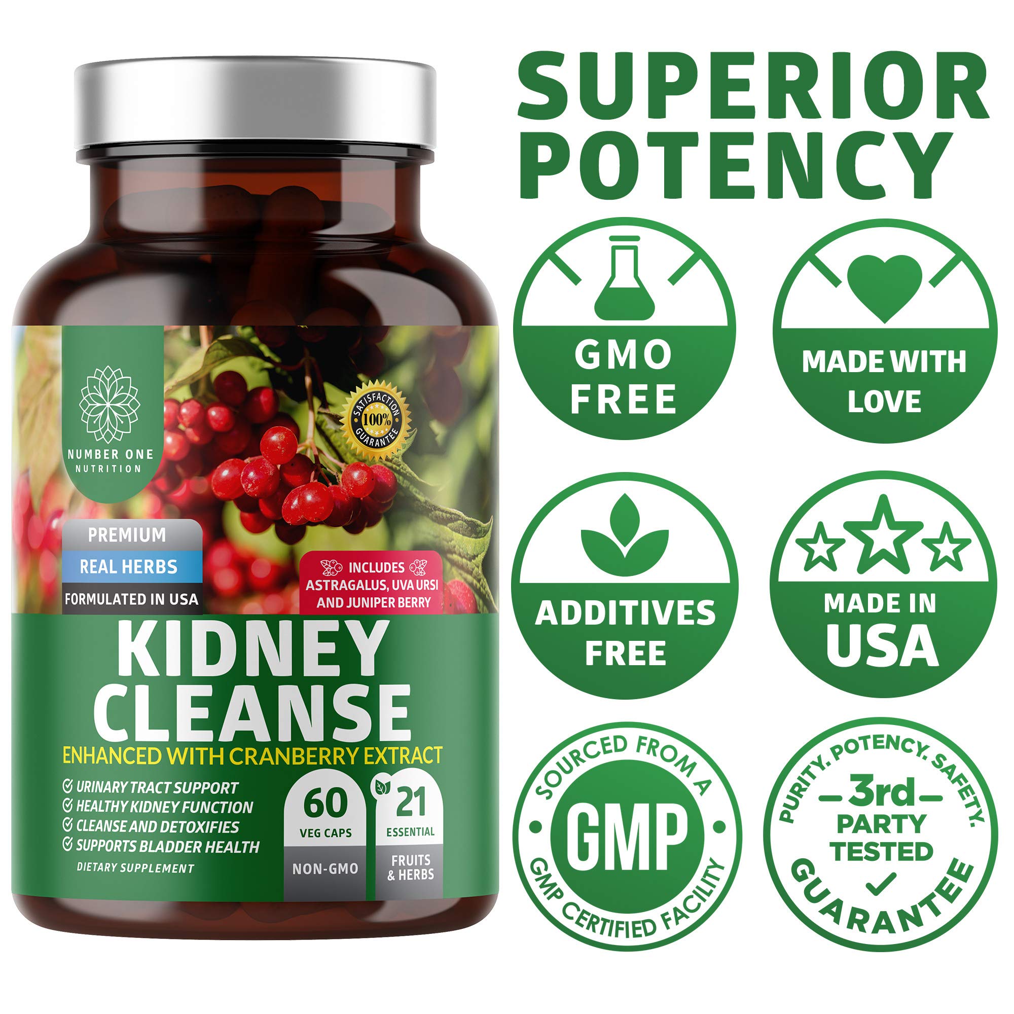 Foto 5 pulgar | Suplemento Number One Nutrition N1n Premium Kidney Cleanse - Venta Internacional