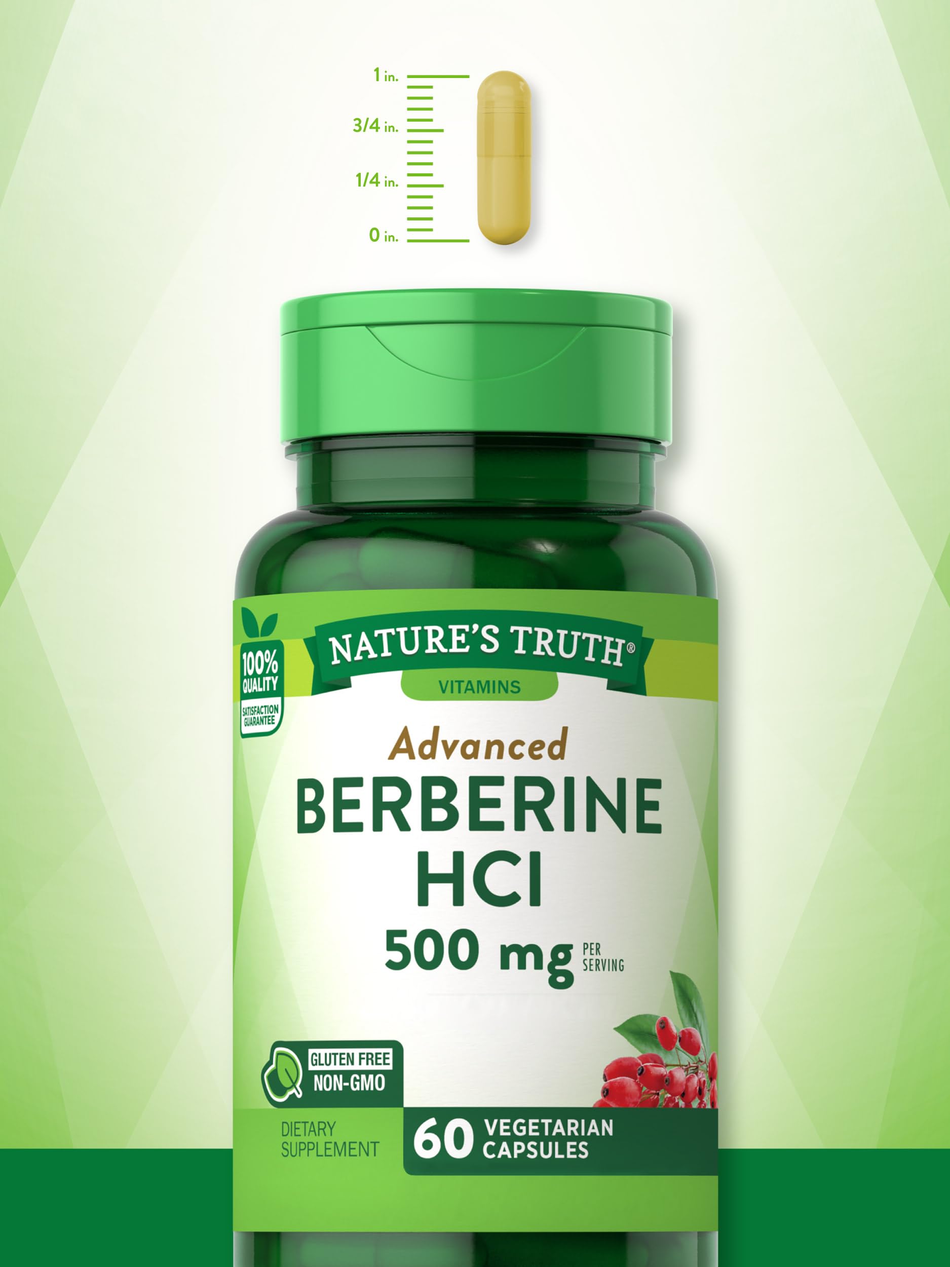Foto 5 pulgar | Suplemento Nature's Truth Berberine 500 Mg 60 Cápsulas - Venta Internacional