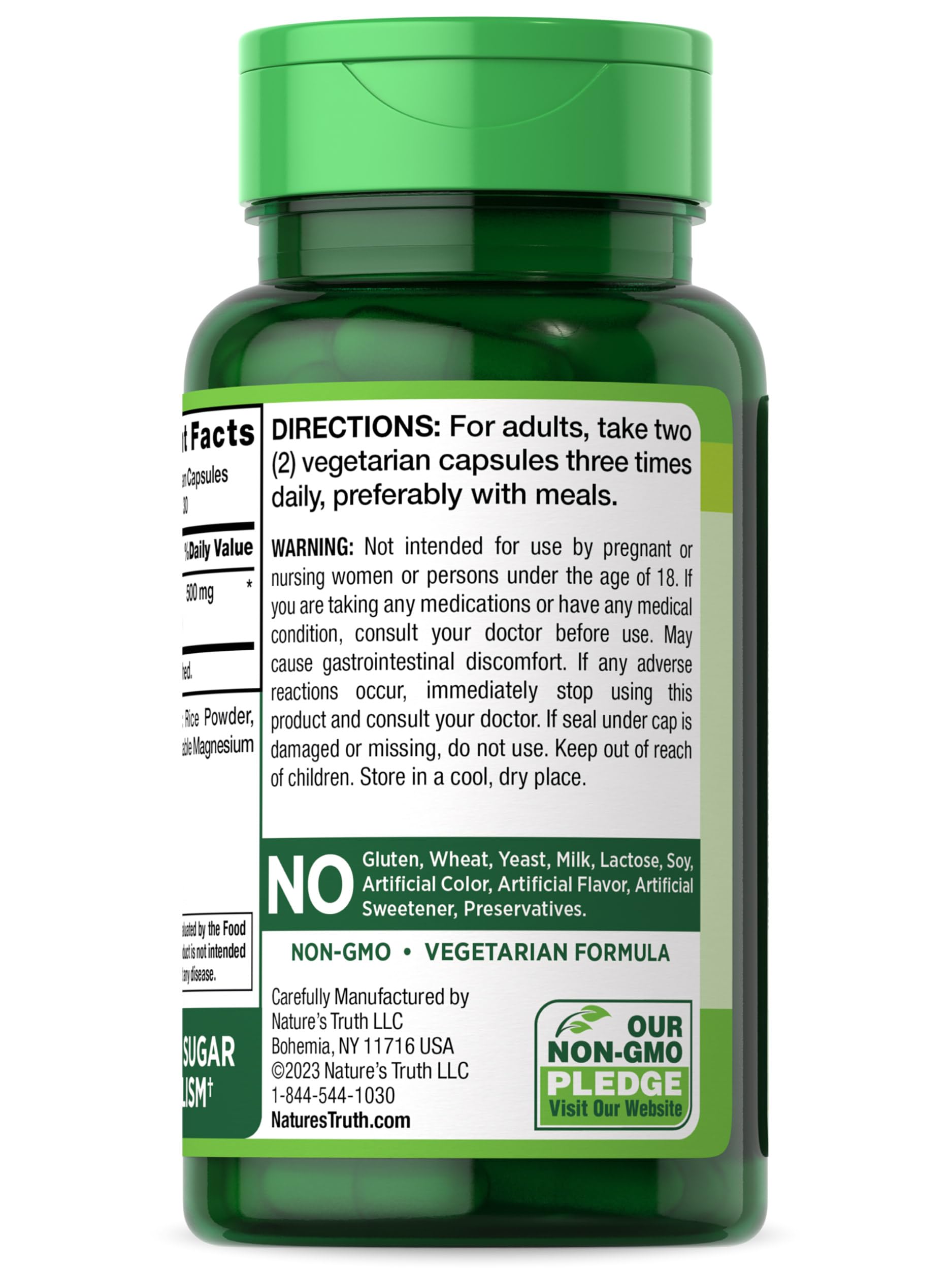 Foto 7 pulgar | Suplemento Nature's Truth Berberine 500 Mg 60 Cápsulas - Venta Internacional