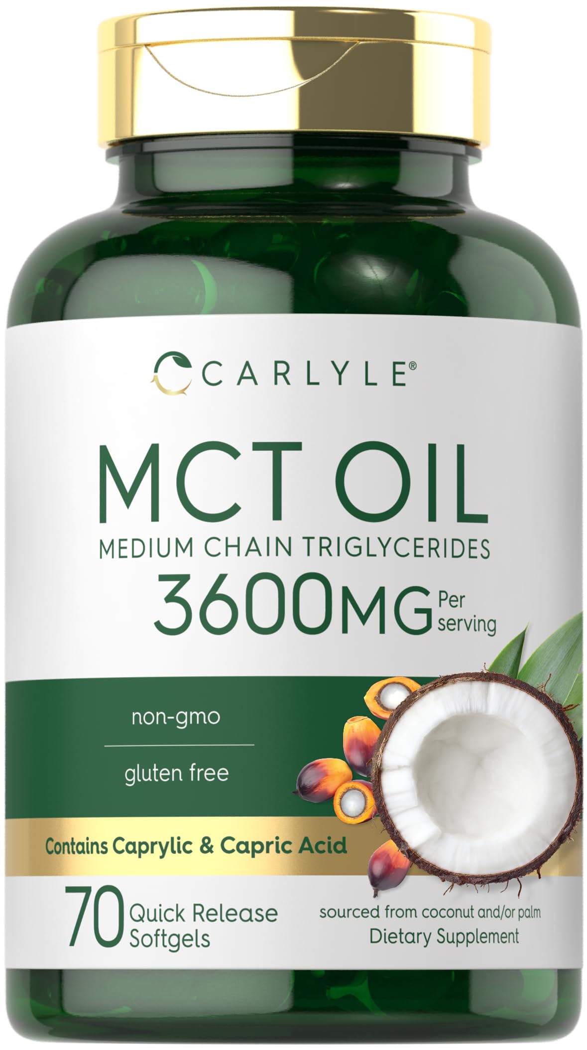Foto 2 pulgar | Suplemento Carlyle MCT Oil Cápsulas 3600 Mg 70 Cápsulas- Venta Internacional