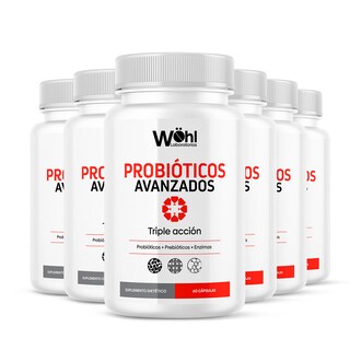 Foto 1 | Paquete de 6 Frascos De Probióticos Avanzados Laboratorios Wöhl Enzimas Digestivas