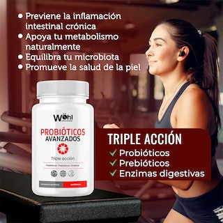 Foto 5 | Paquete de 6 Frascos De Probióticos Avanzados Laboratorios Wöhl Enzimas Digestivas + Probióticos+ Prebiótico