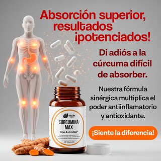 Foto 3 | Paquete de 3 Frascos Curcumina Max Nutrientes Vidalabs México