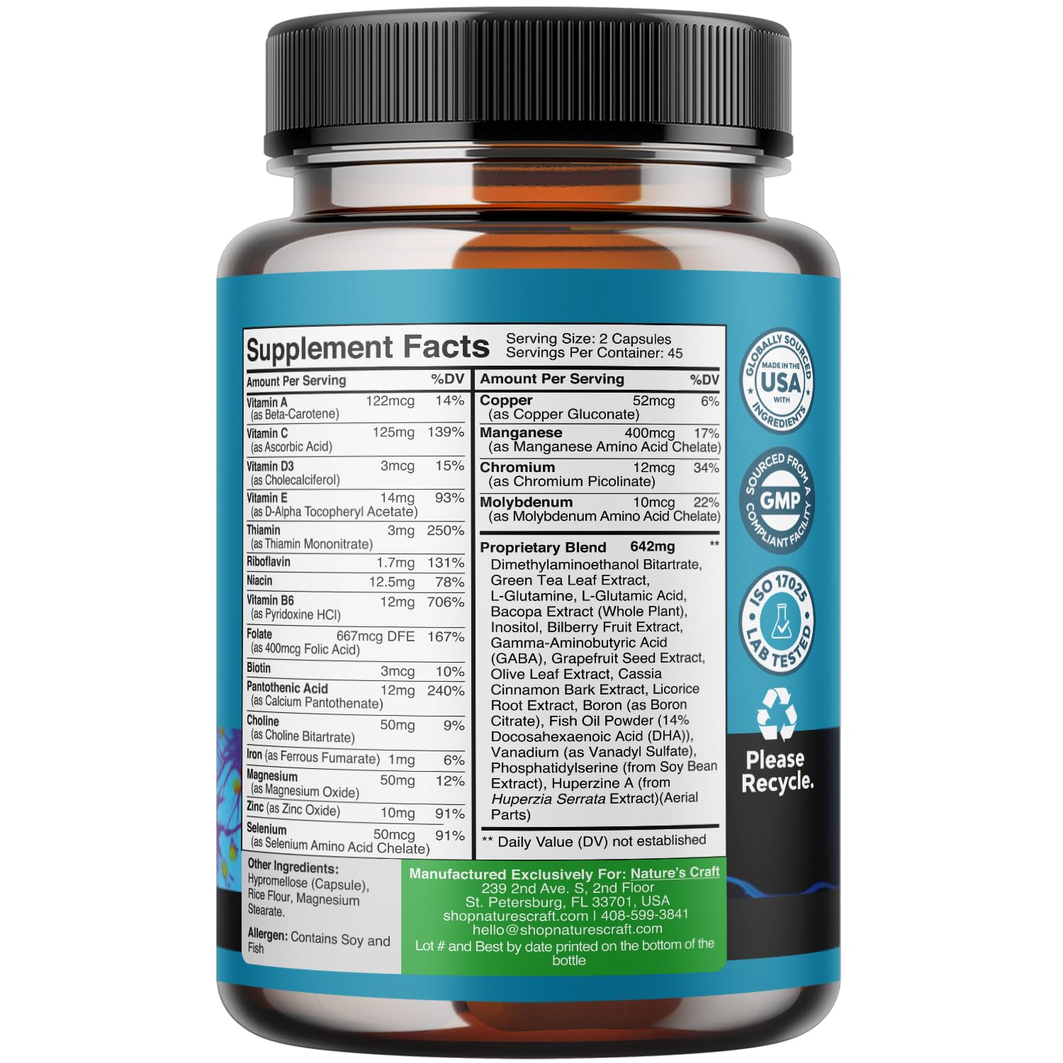 Foto 2 | Suplemento Neuro Health Brain de Huntington Labs 45 Porciones - Venta Internacional
