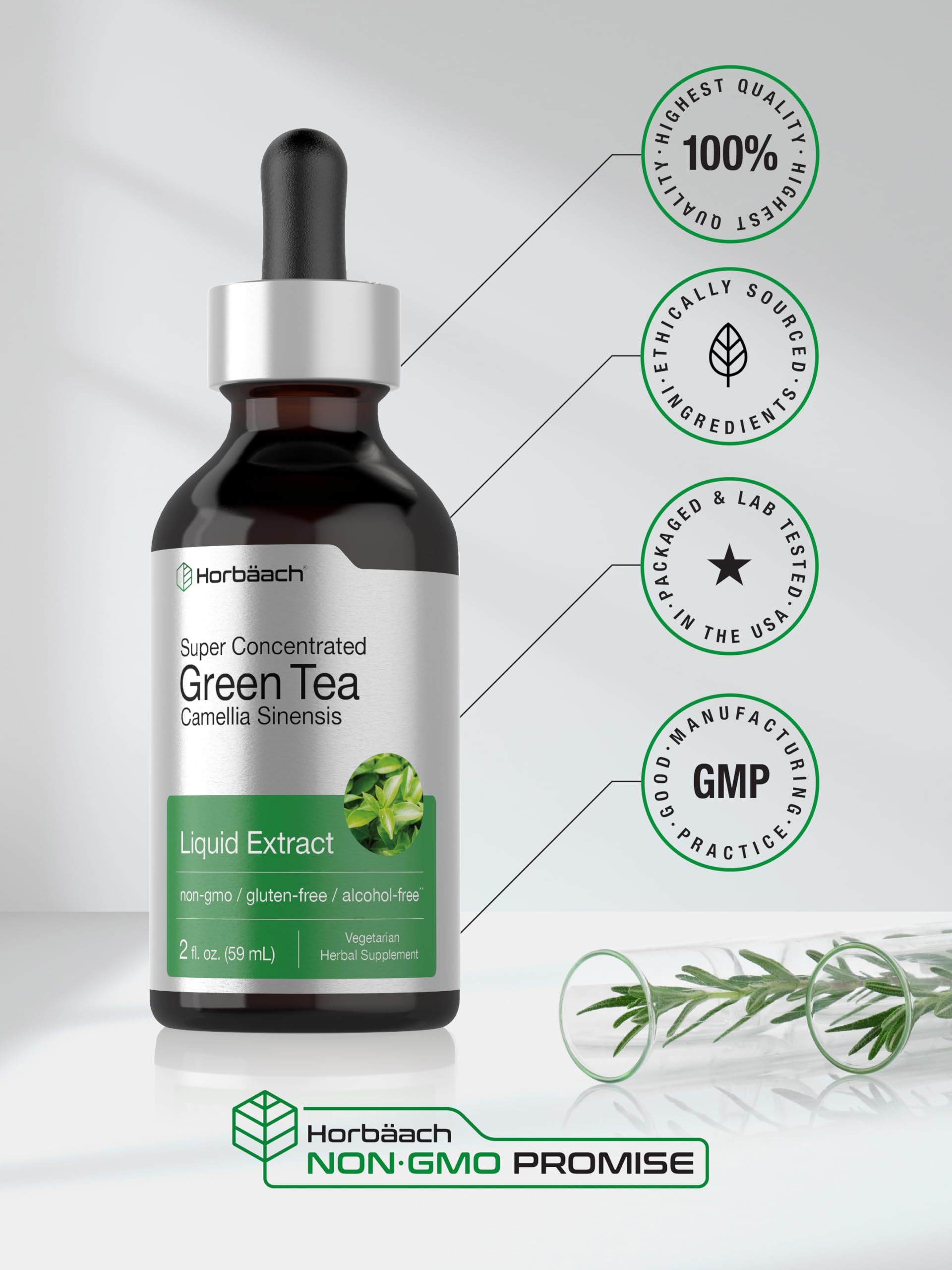 Foto 7 pulgar | Suplemento Líquido de Extracto de Té Verde Horbäach 60 Ml - Venta Internacional