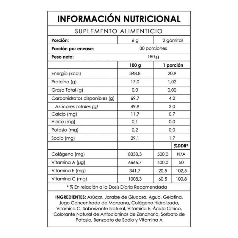 Foto 4 pulgar | Vitaminas para La Piel 60 Piezas - Venta Internacional