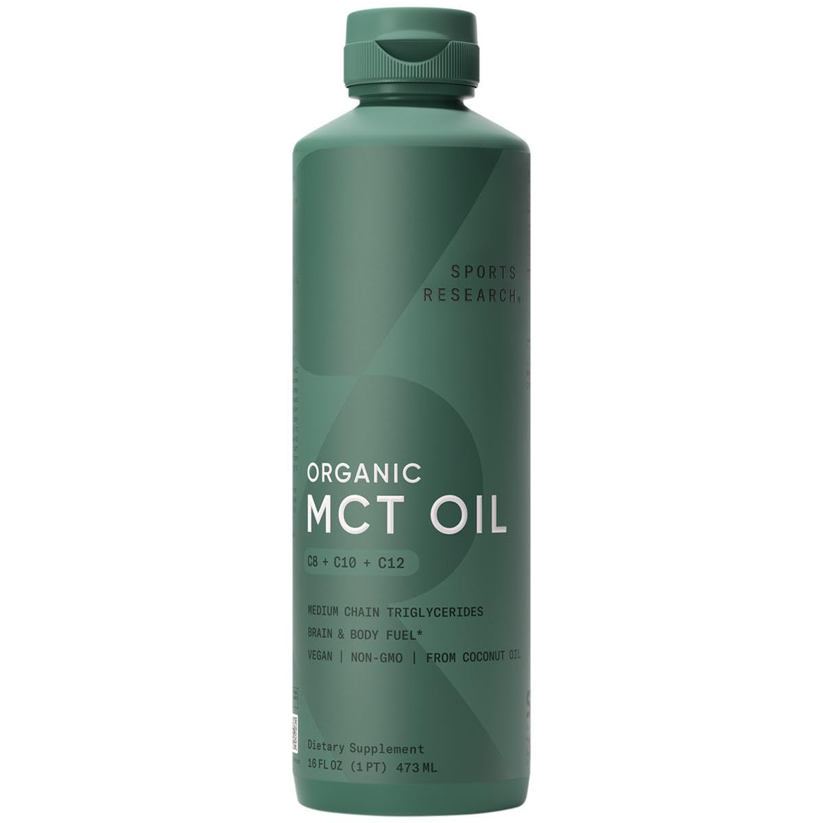 Aceite Mct Sports Research Cetogénico Orgánico Vegano 473 Ml - Venta Internacional