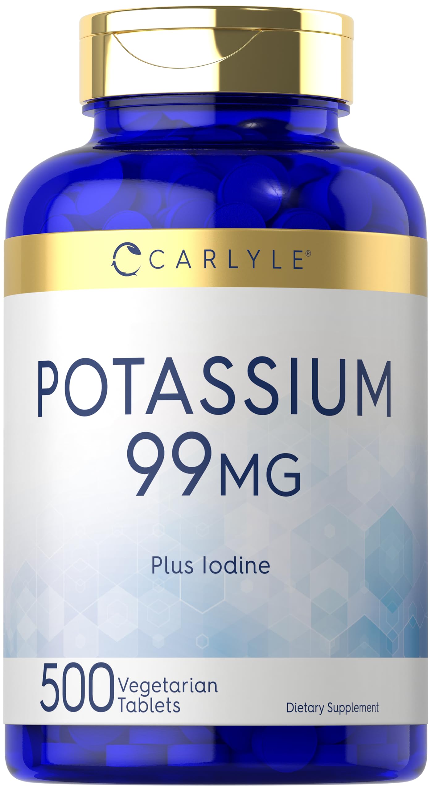 Suplemento Carlyle Potassium 99 Mg + Yodo 500 Comprimidos - Venta Internacional