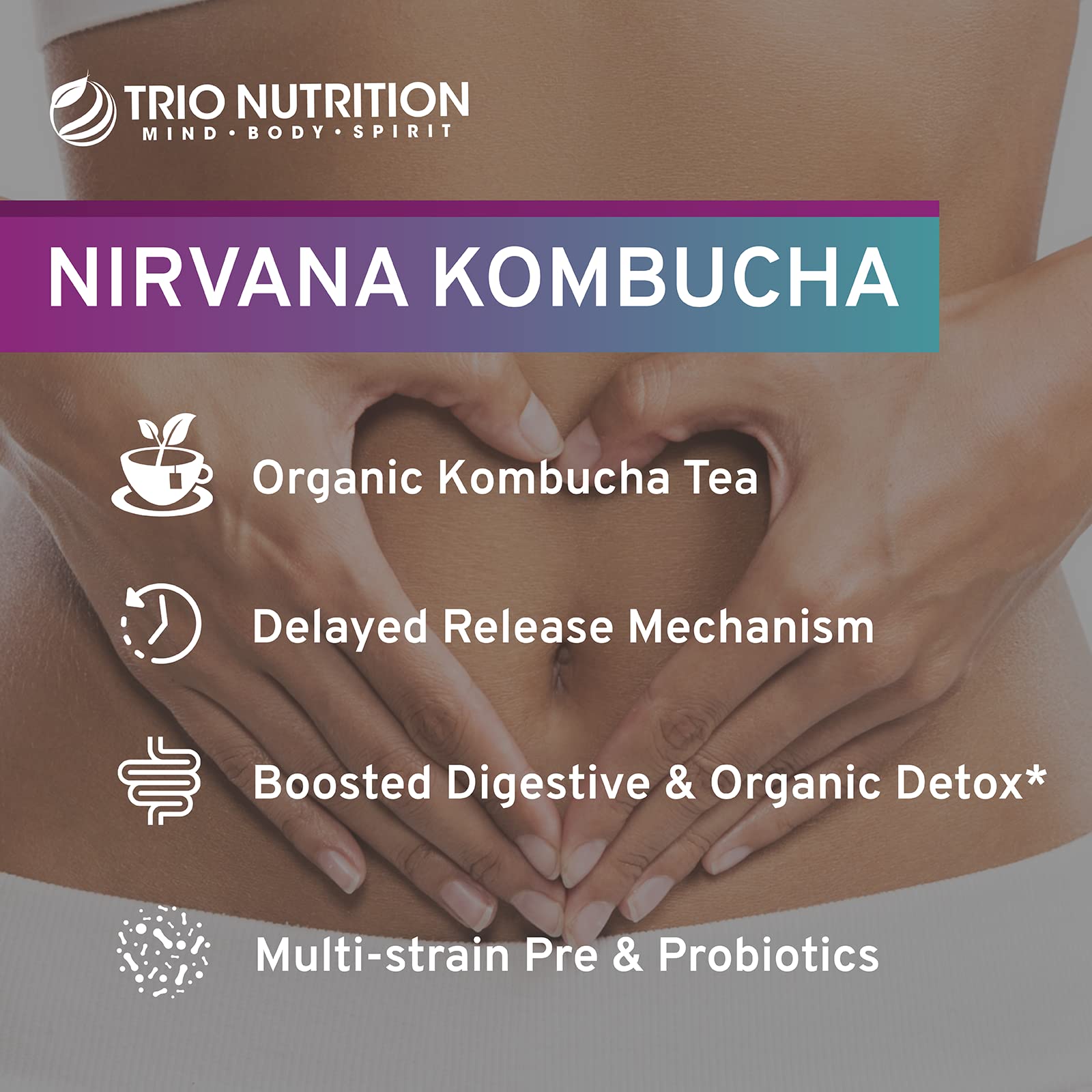 Foto 4 pulgar | Suplemento Trio Nutrition Nirvana Kombucha Con Probióticos - Venta Internacional