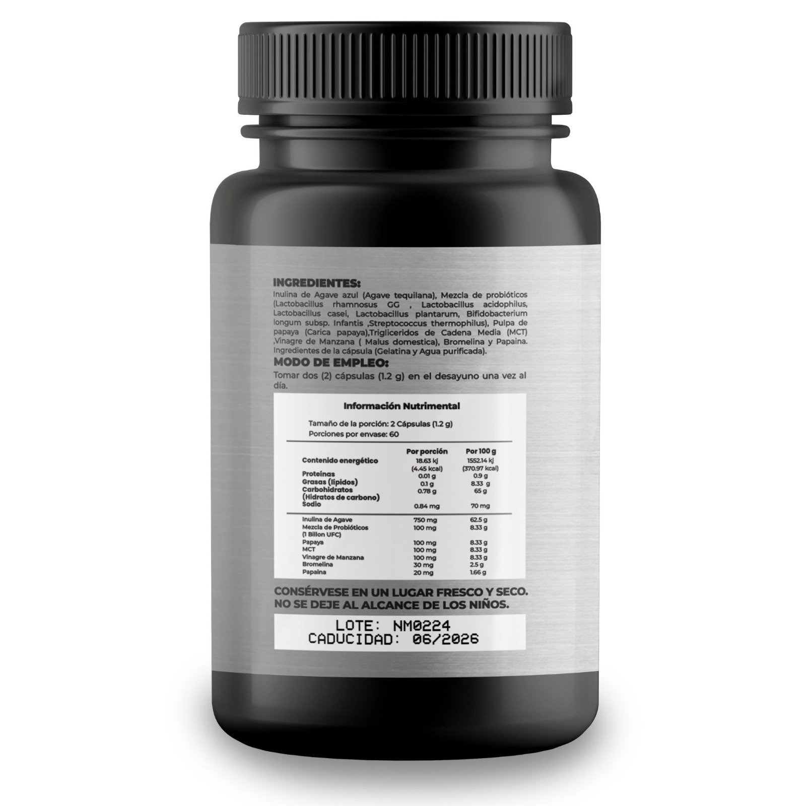 Foto 2 | Probioticos y Prebioticos Enzimas Digestivas Mct Oil 120 Capsulas