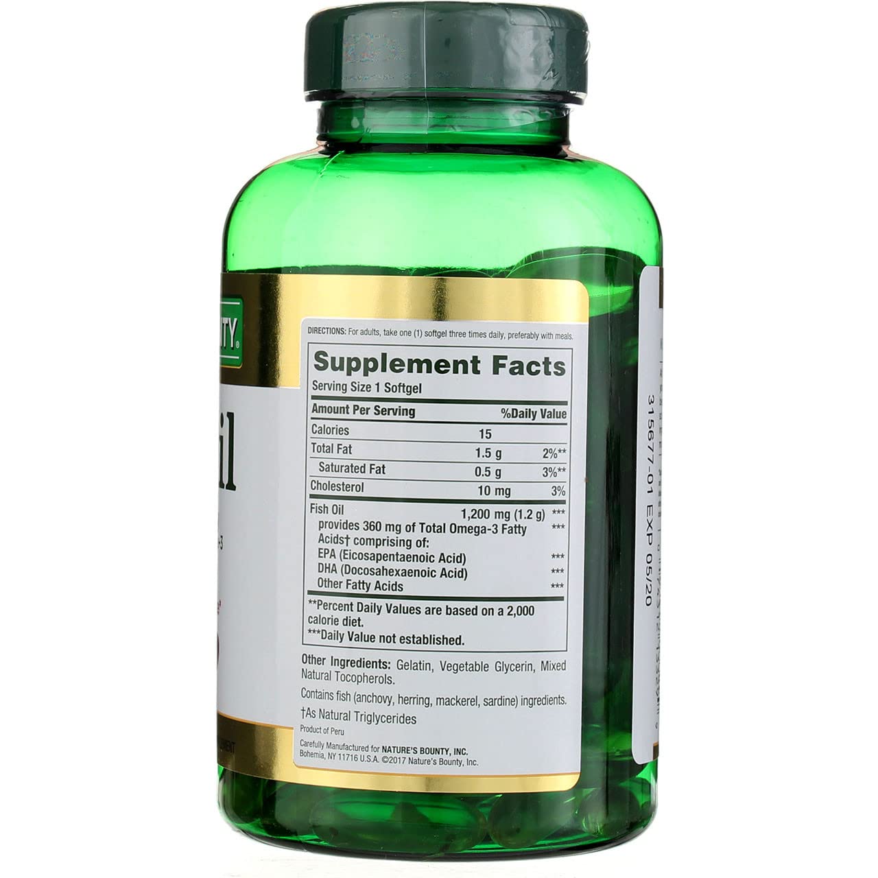 Foto 4 pulgar | Suplemento Nature's Bounty Fish Oil Omega 3 1200 Mg 120 Cápsulas Blandas - Venta Internacional.