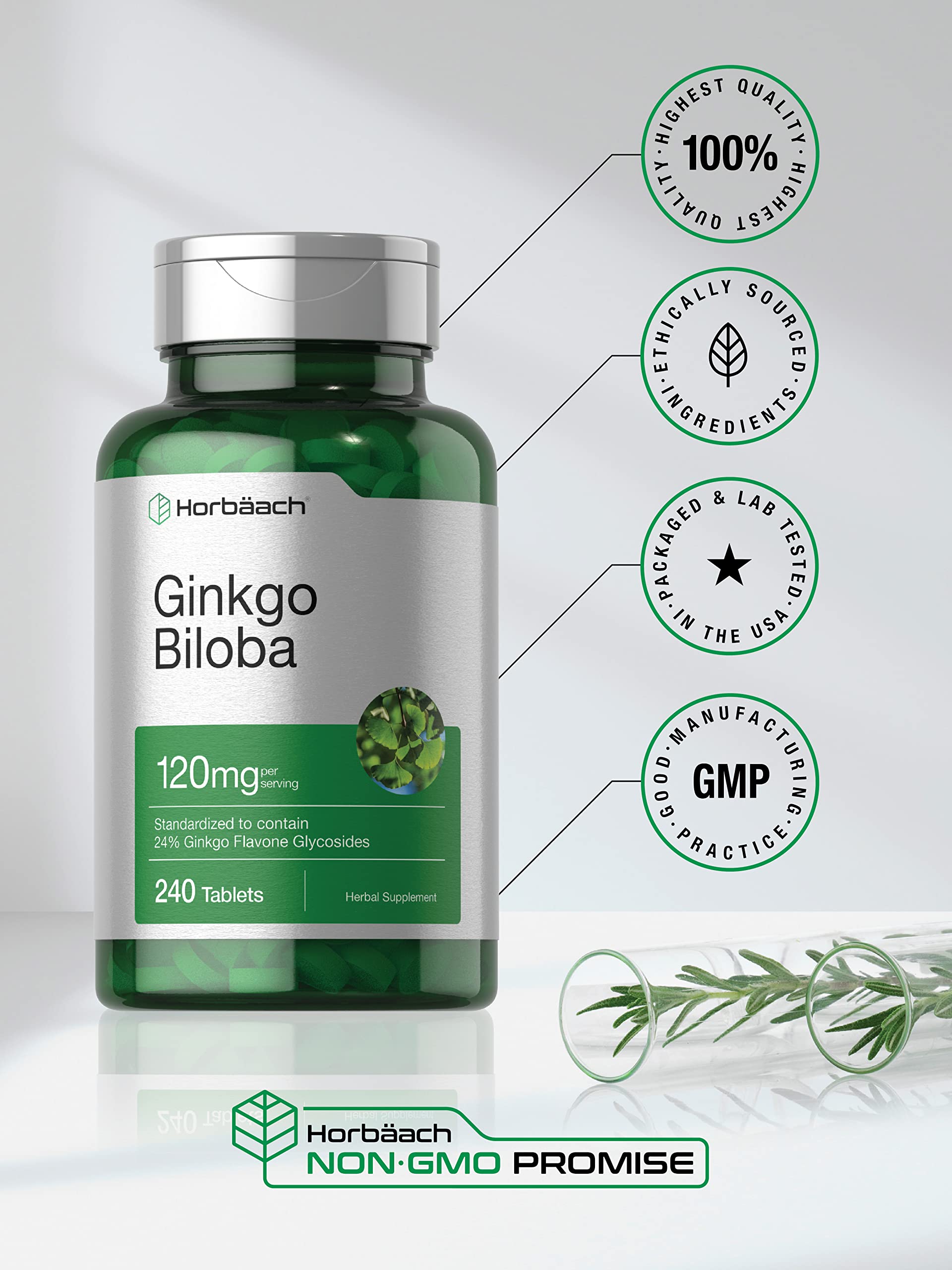 Foto 6 pulgar | Suplemento Horbäach Ginkgo Biloba 120 mg  - Venta Internacional