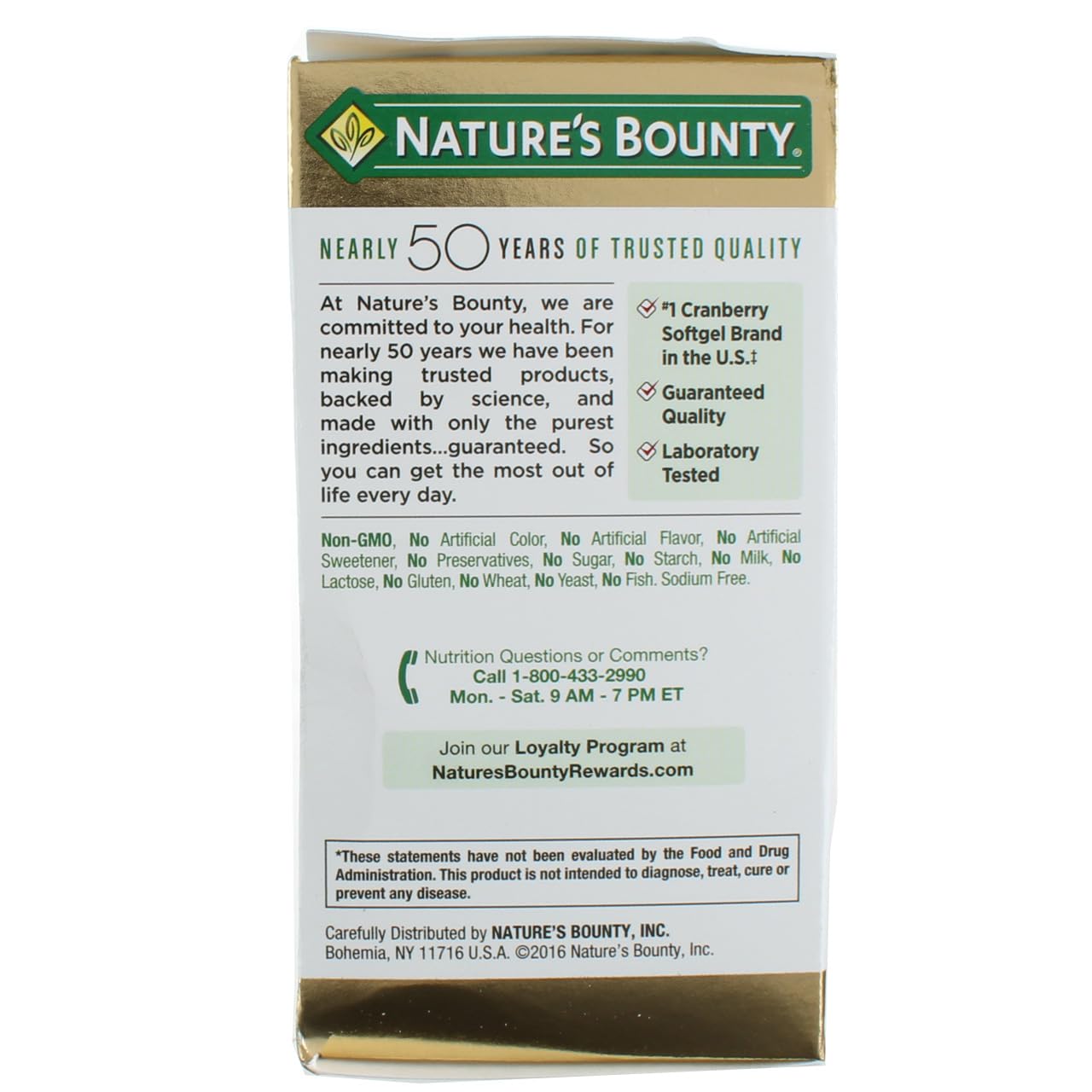 Foto 4 pulgar | Suplemento Nature's Bounty Cranberry 60 Cápsulas - Venta Internacional