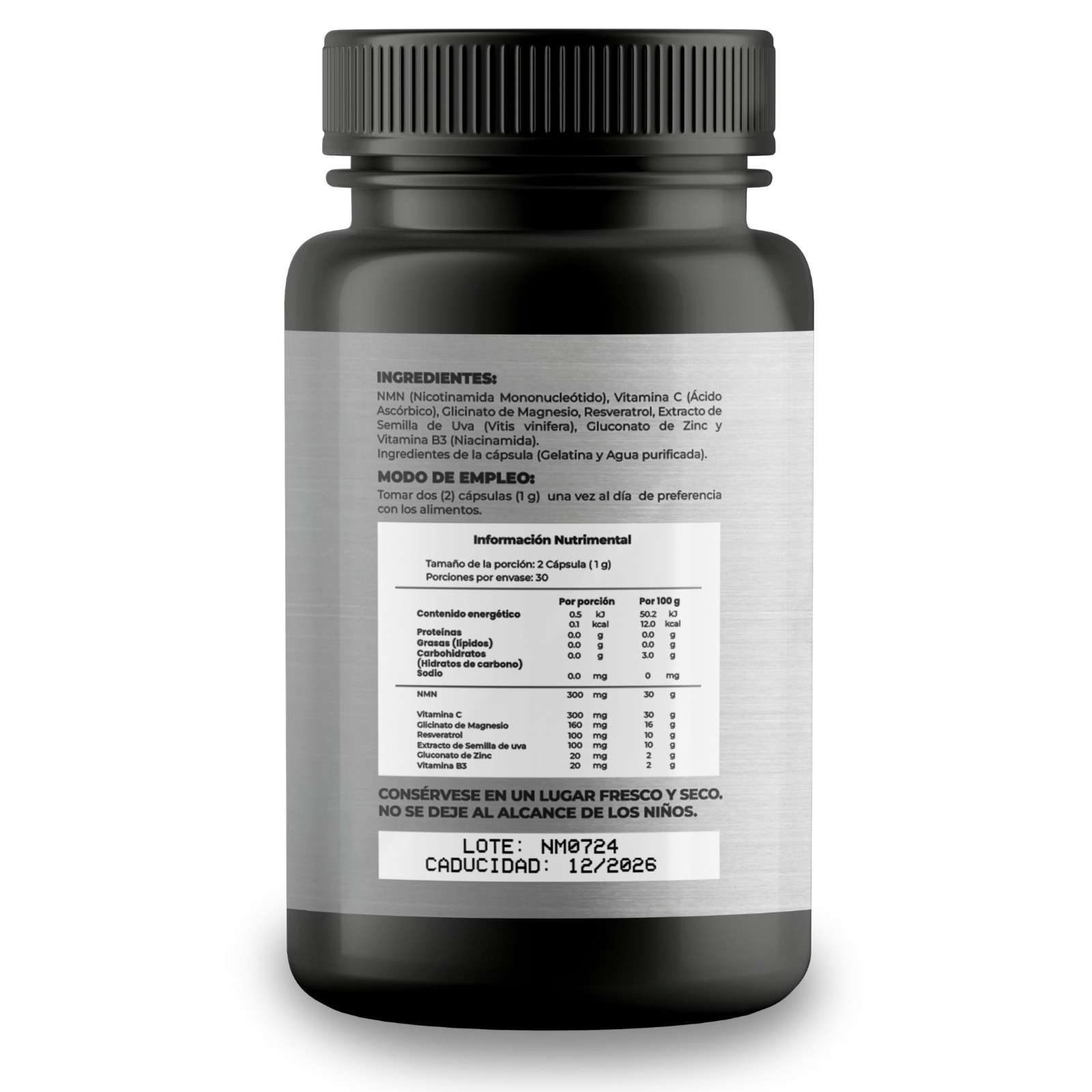 Foto 3 pulgar | Nicotinamida Mononucleótido Resveratrol B3 60 Cápsulas