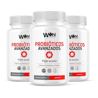 Foto 1 | Paquete de 3 Frascos De Probióticos Avanzados Laboratorios Wöhl Enzimas Digestivas