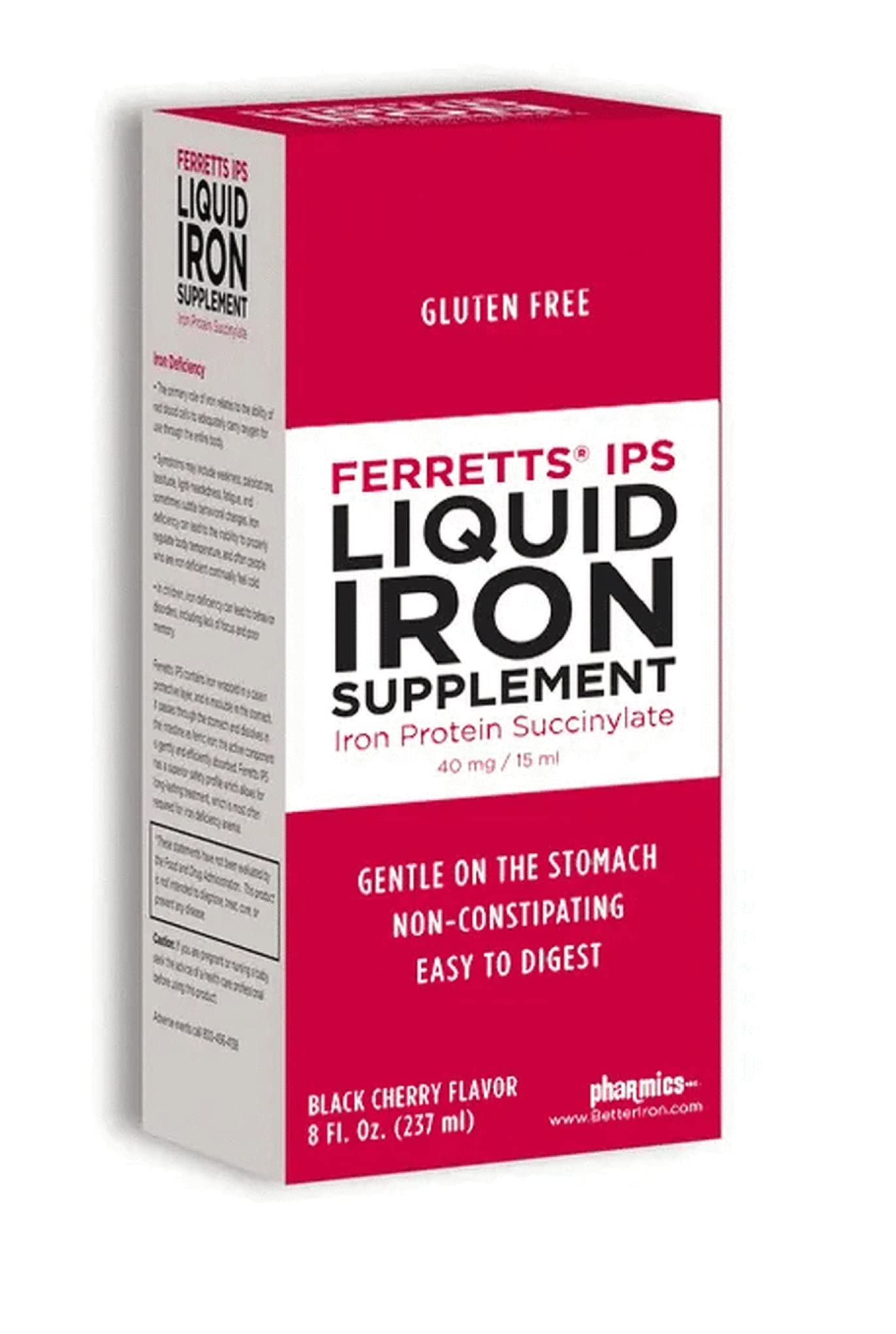 Foto 2 pulgar | Suplemento de Hierro Líquido Pharmics Ferretts Ips 240 ml Black Cherry - Venta Internacional