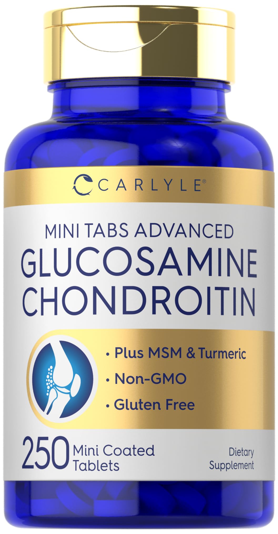 Foto 2 pulgar | Suplemento Carlyle Glucosamina Condroitina MSM y Cúrcuma 250 Tabletas - Venta Internacional