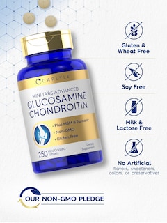 Foto 4 | Suplemento Carlyle Glucosamina Condroitina MSM y Cúrcuma 250 Tabletas - Venta Internacional