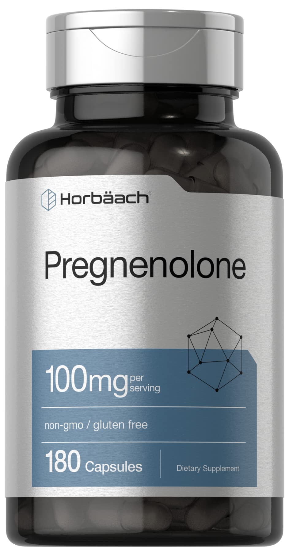 Foto 2 pulgar | Suplemento Horbäach Pregnenolone 100 Mg 180 Cápsulas - Venta Internacional