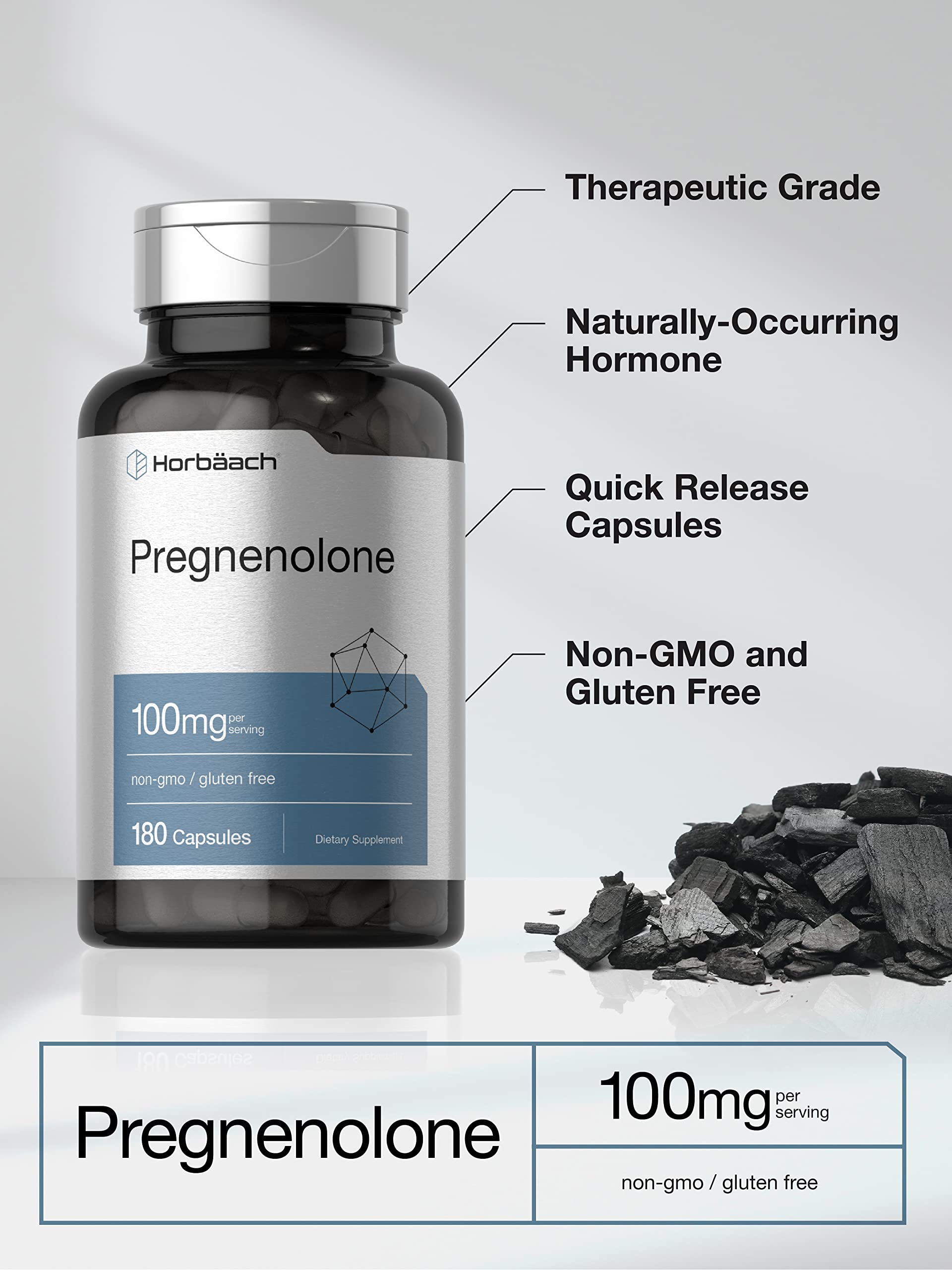 Foto 4 pulgar | Suplemento Horbäach Pregnenolone 100 Mg 180 Cápsulas - Venta Internacional